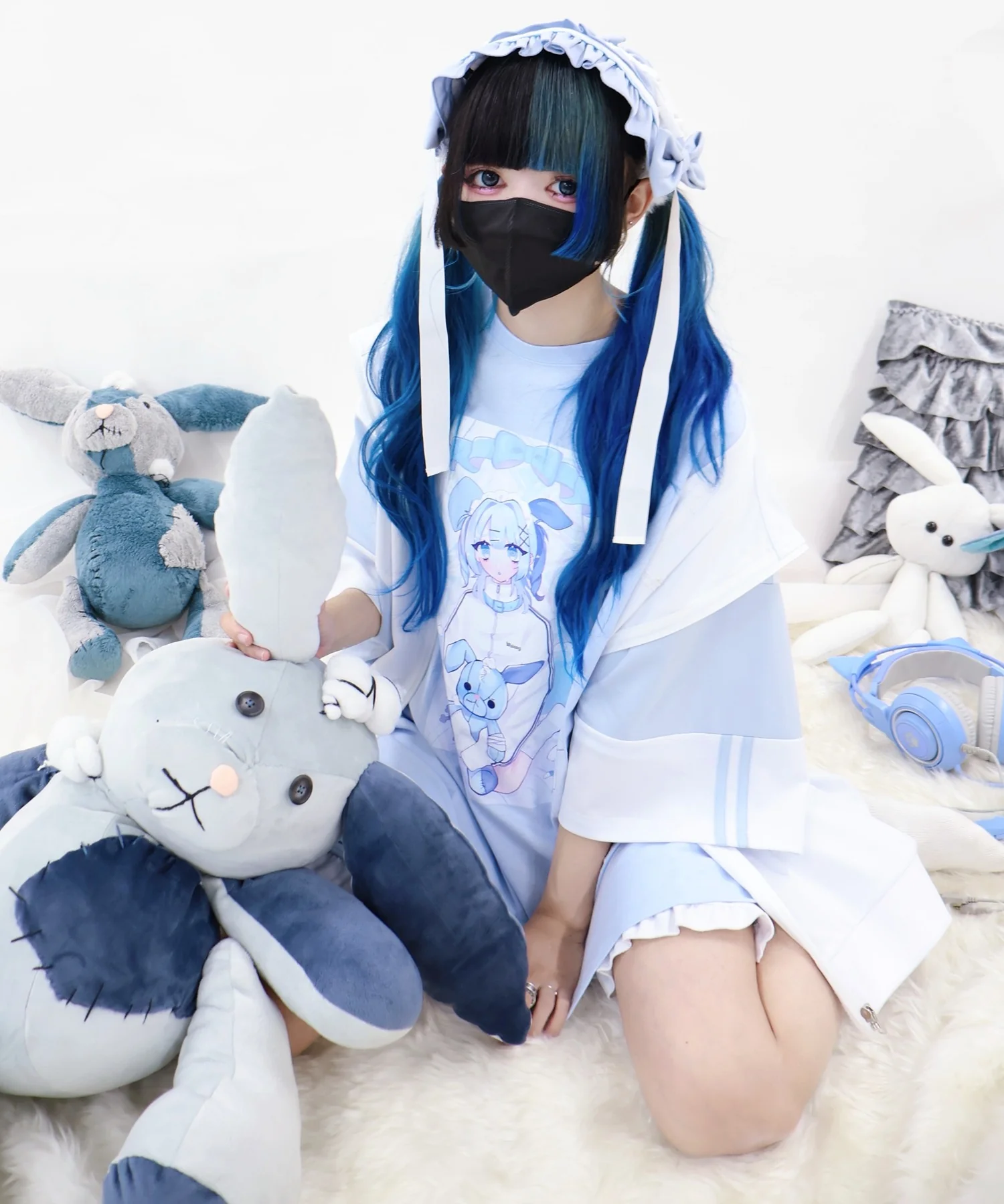 闇うさぎ擬人化ティー - Image 7