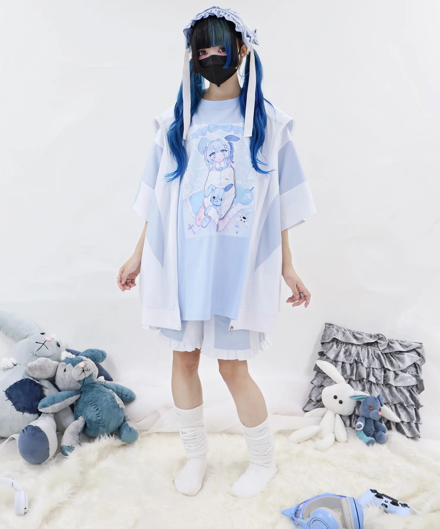 闇うさぎ擬人化ティー - Image 8