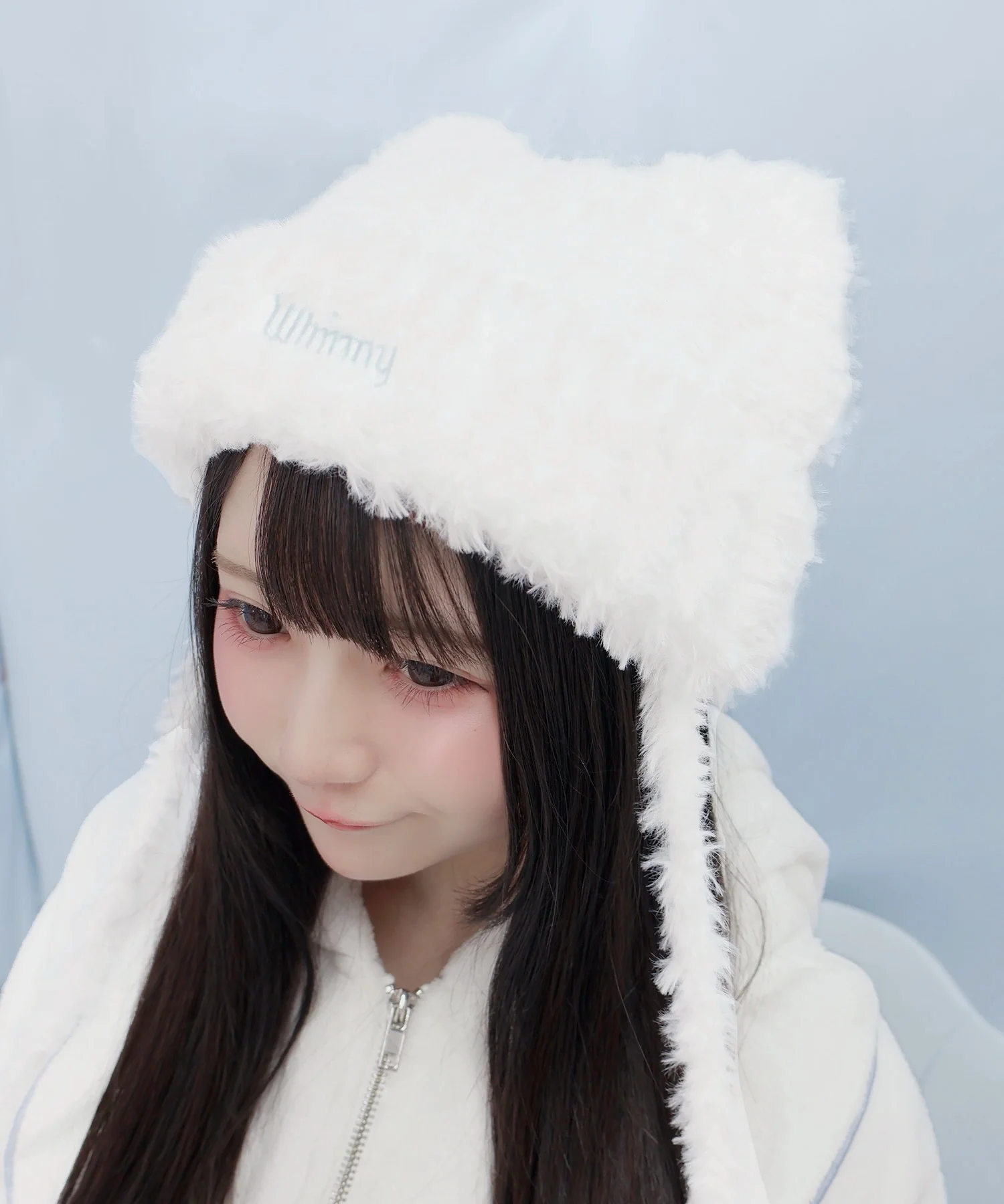 しらたまねこパンチ帽