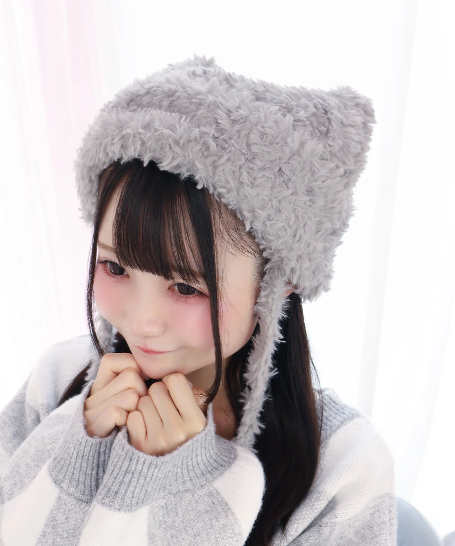 しらたまねこパンチ帽 - Image 3