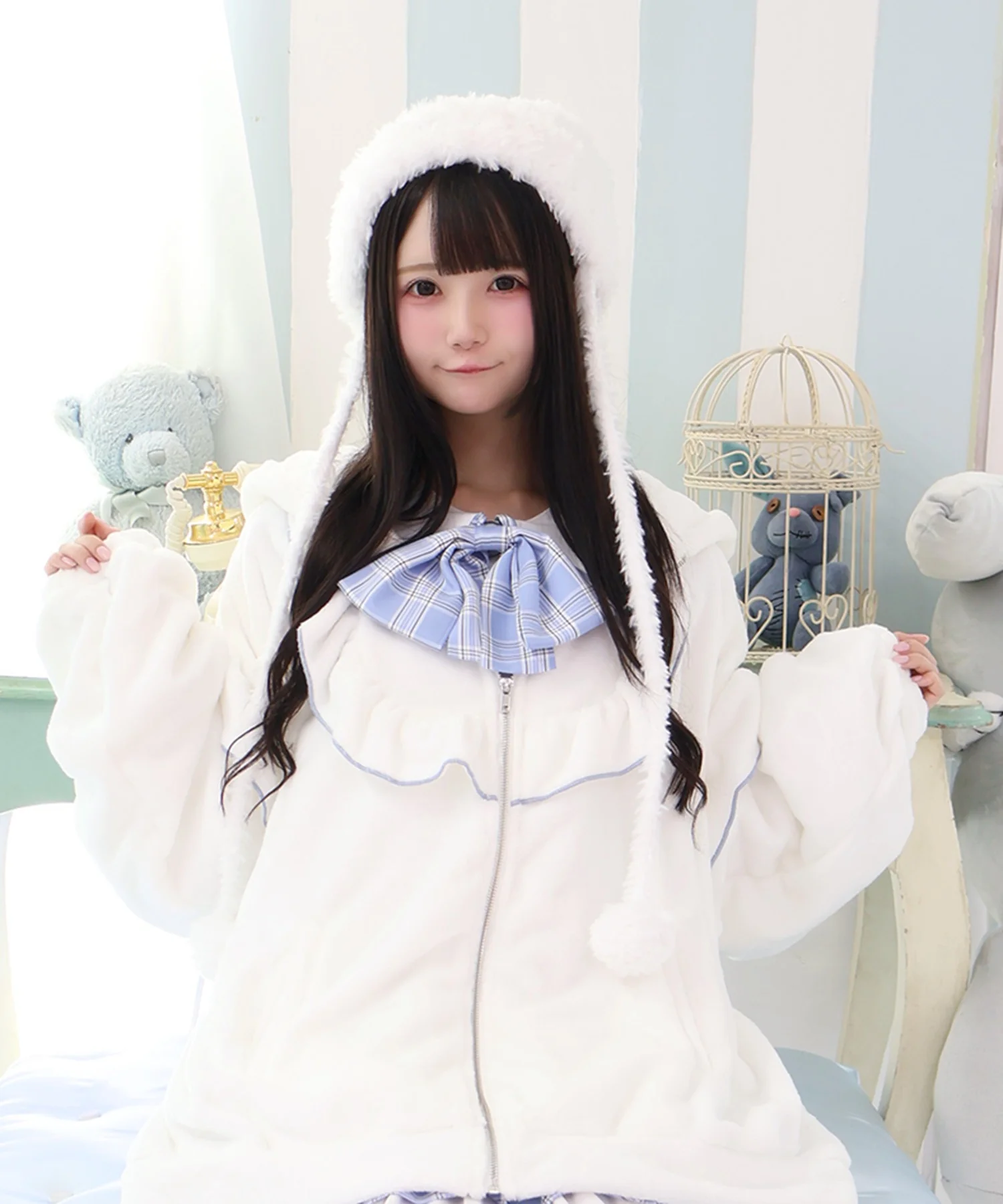 しらたまねこパンチ帽 - Image 4