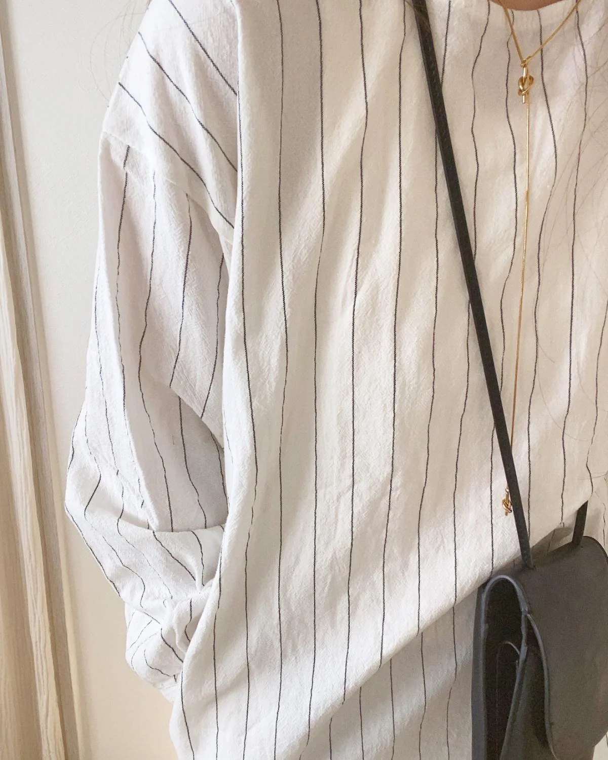クルーネックストライプシャツワンピース - Image 11