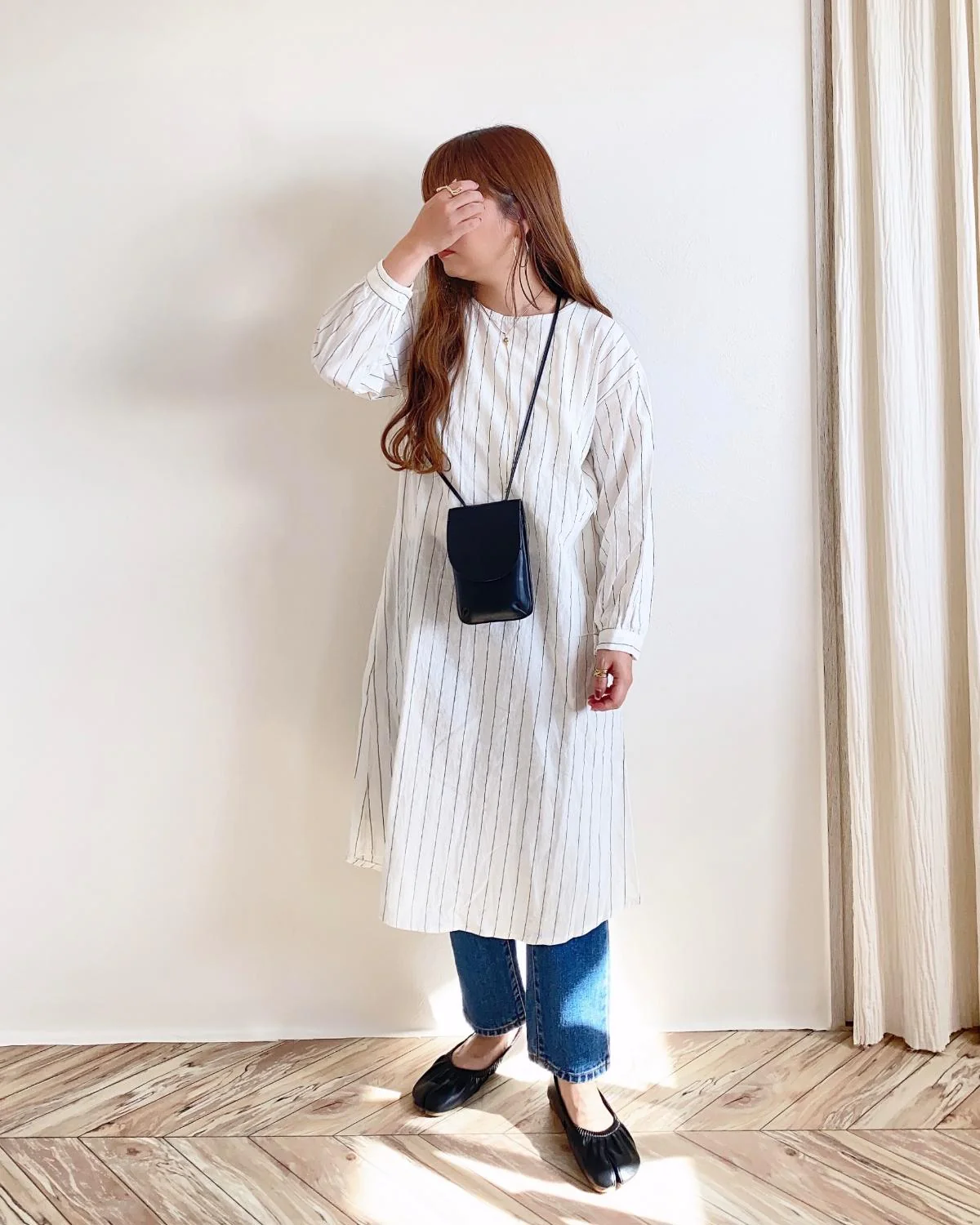 クルーネックストライプシャツワンピース - Image 7