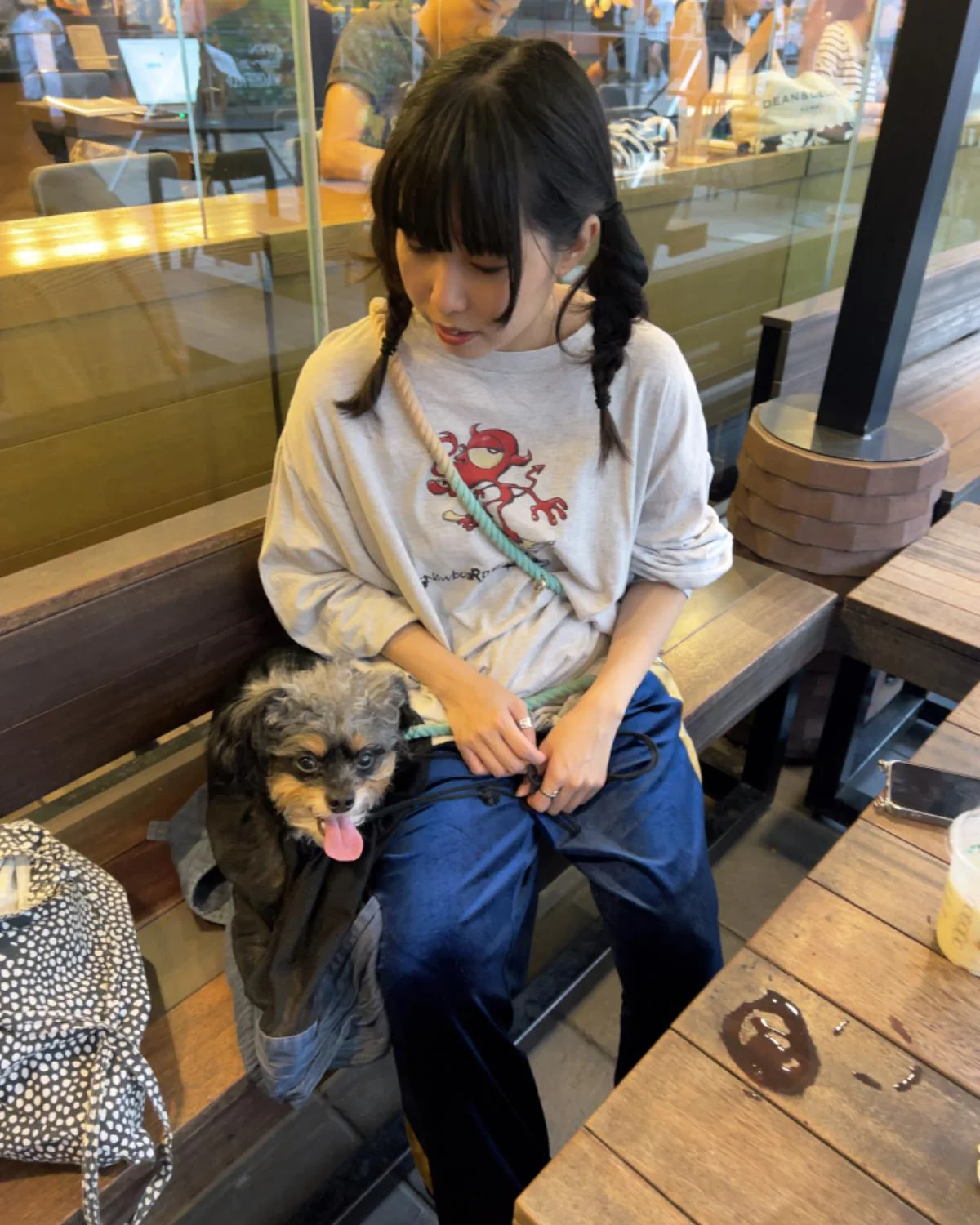 ベロアラインパンツ