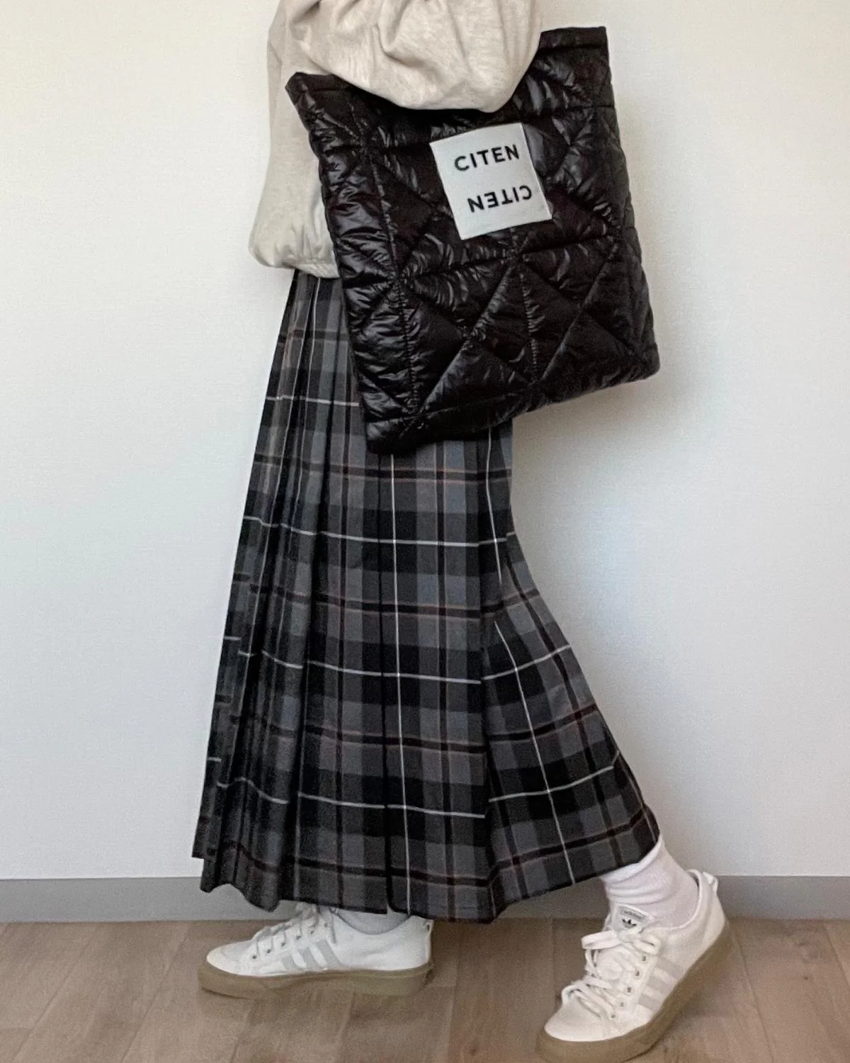 チェックプリーツスカート - Image 3