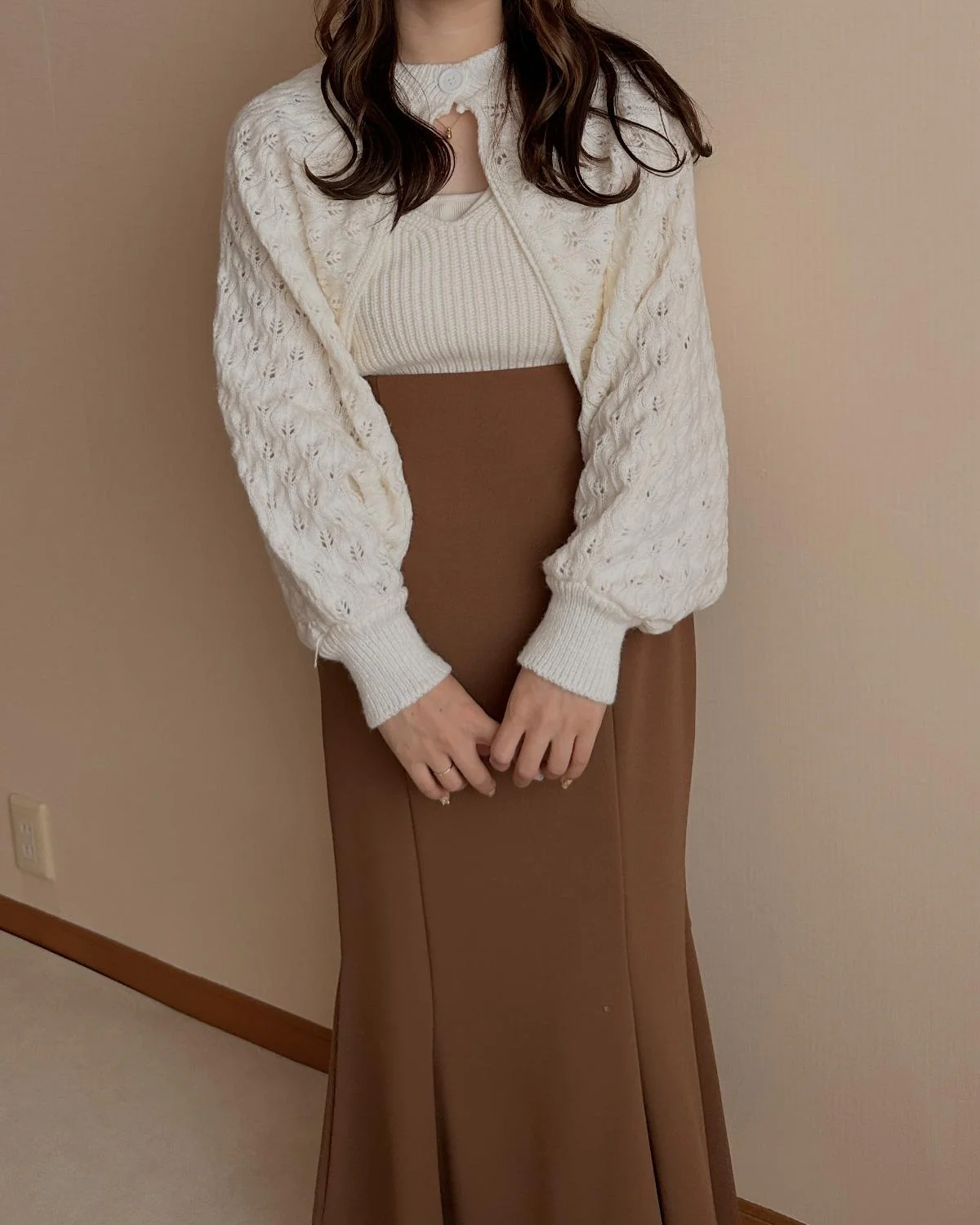 透かし編みアンサンブルニット - Image 7