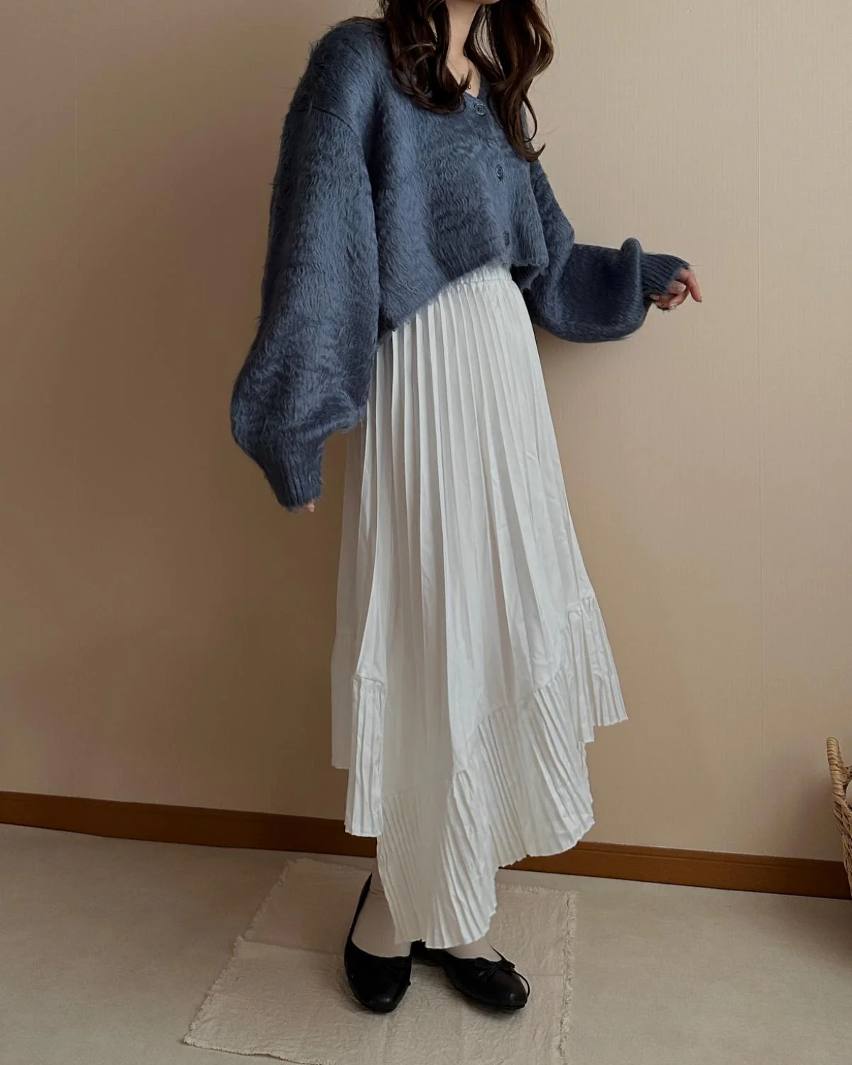 プリーツアシメロングスカート - Image 5
