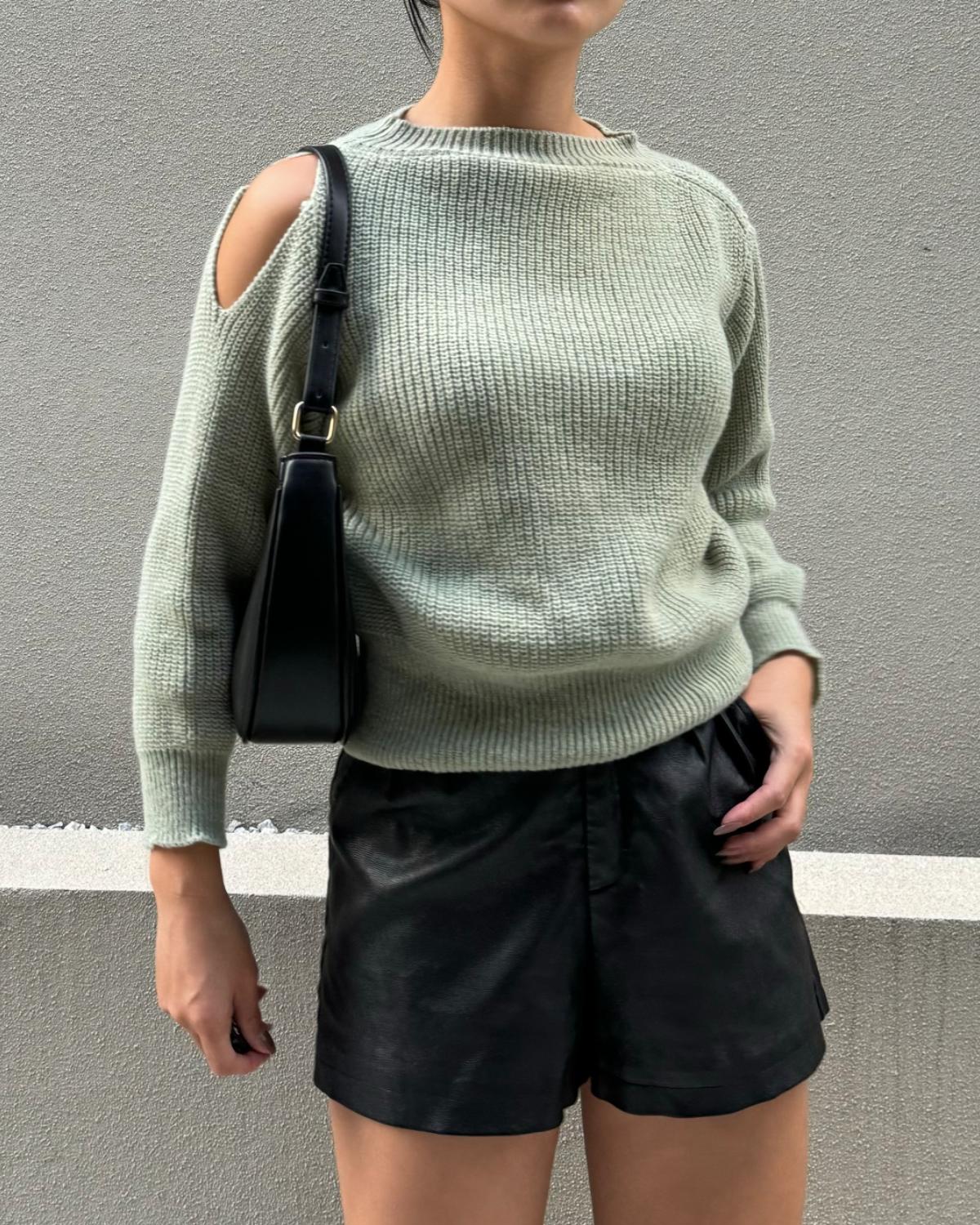 ショルダーオープンニットトップス - Image 8