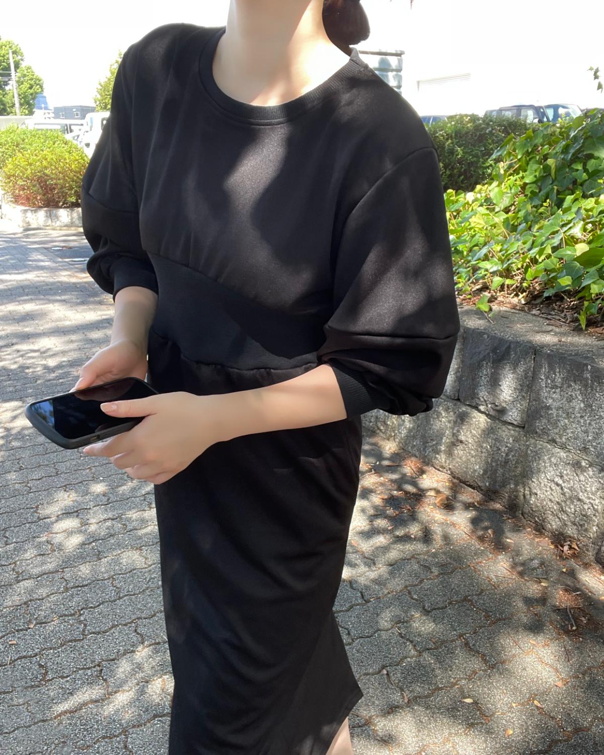 ウエストシェイプロングワンピース