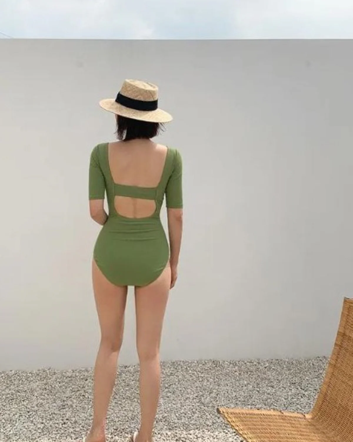 バックデザインワンピーススウィムウェア - Image 3