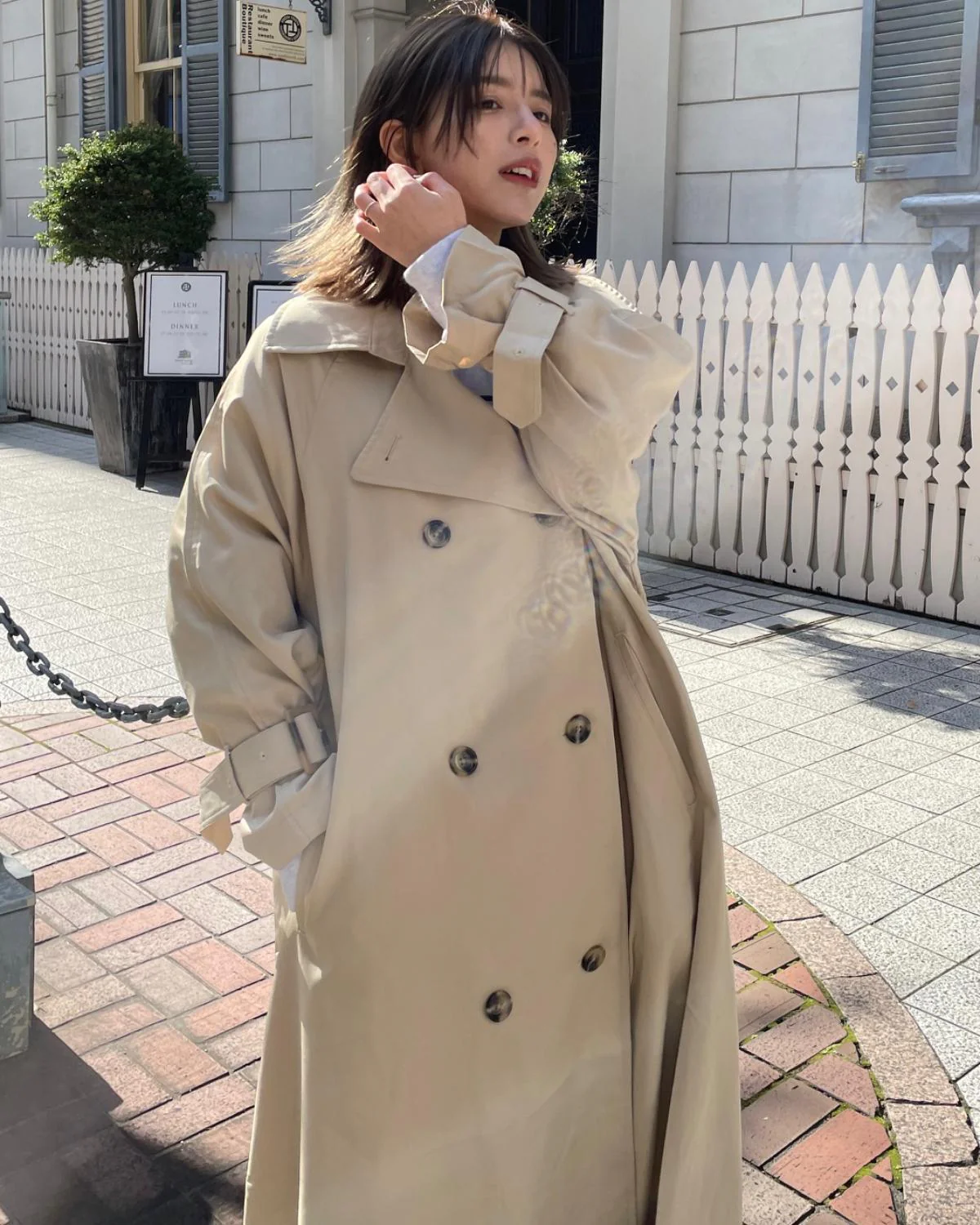 エステルツイルトレンチコート - Image 20
