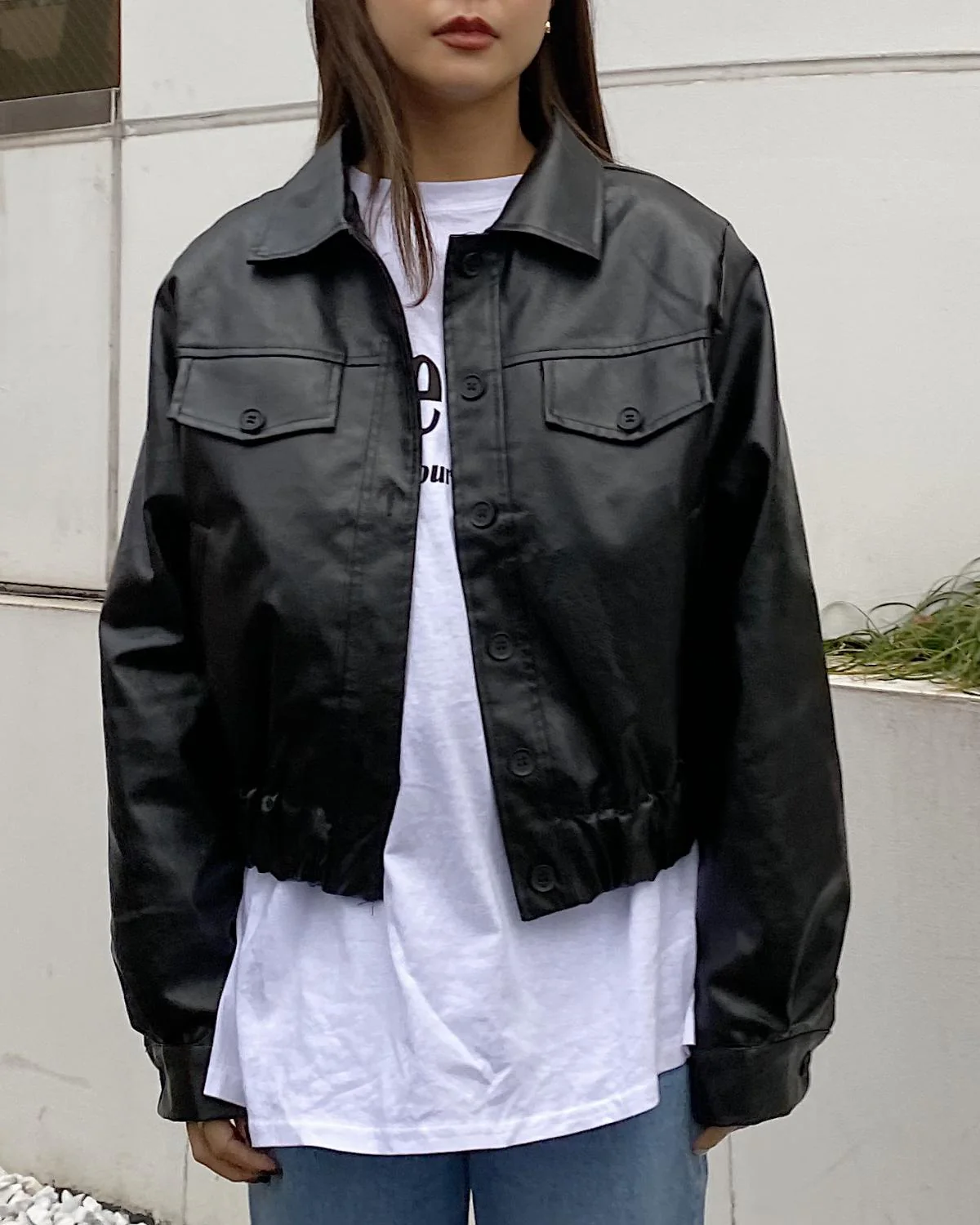 PUショートブルゾン - Image 4