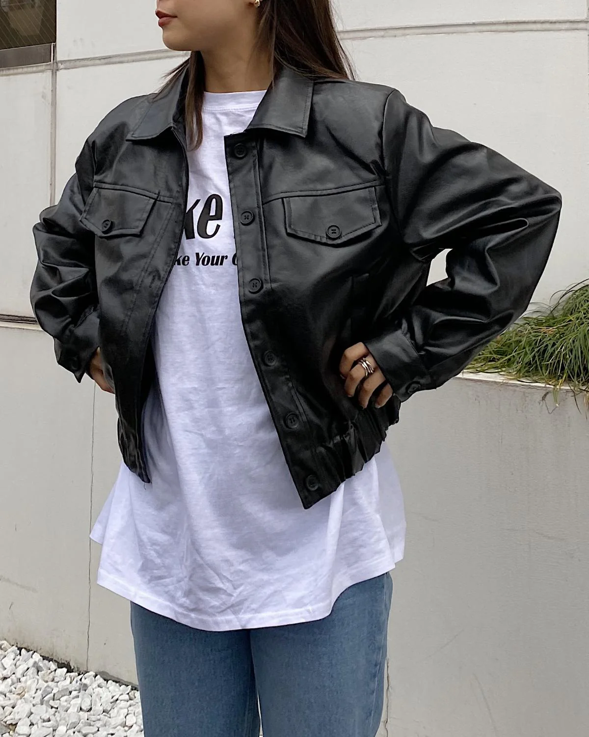 PUショートブルゾン - Image 7