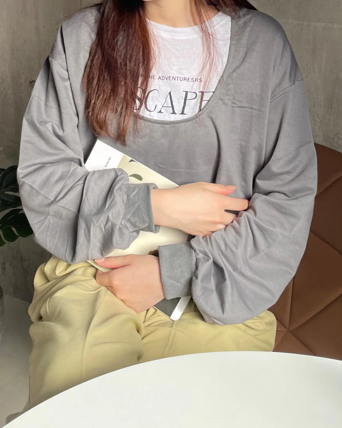オープンネックショートスウェット - Image 13
