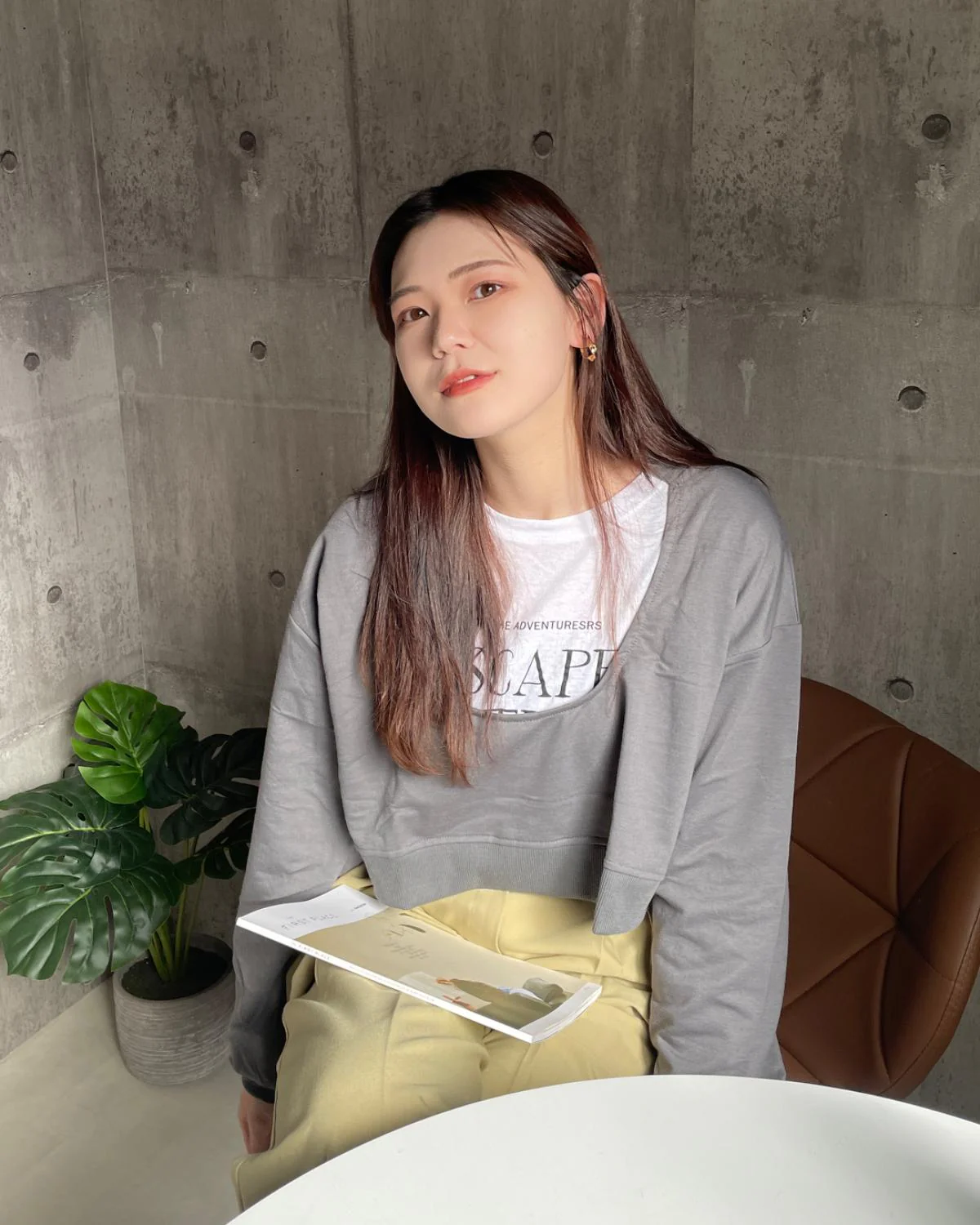 オープンネックショートスウェット - Image 15