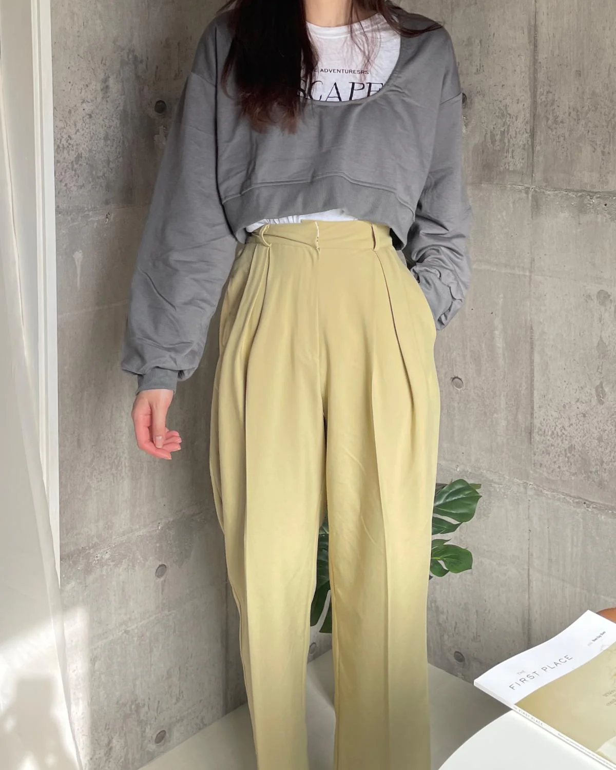 オープンネックショートスウェット - Image 18
