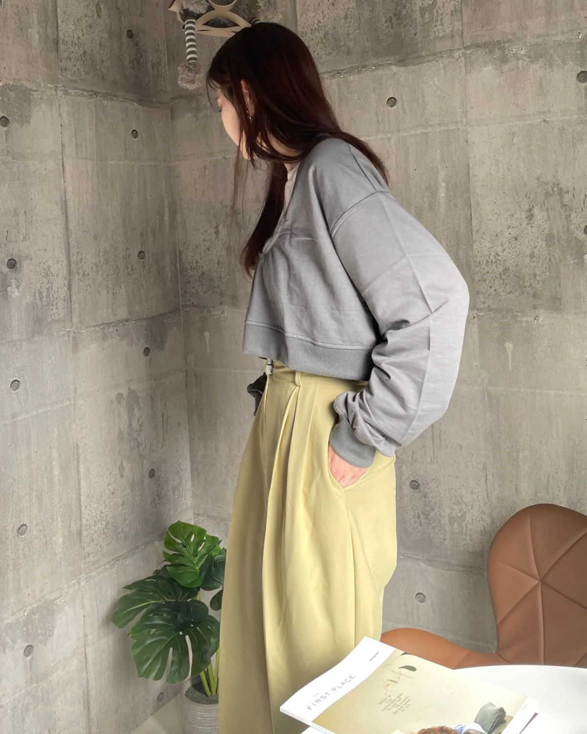 オープンネックショートスウェット - Image 19