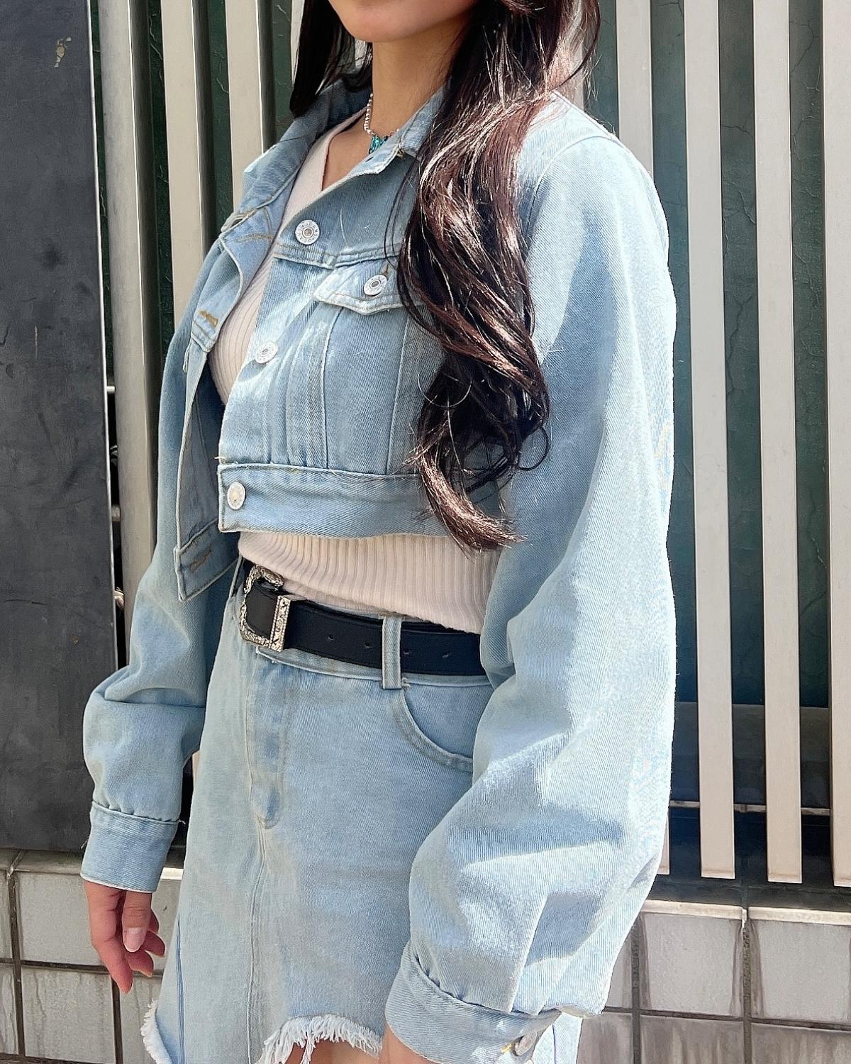 デニムジャケットセットスカート - Image 17