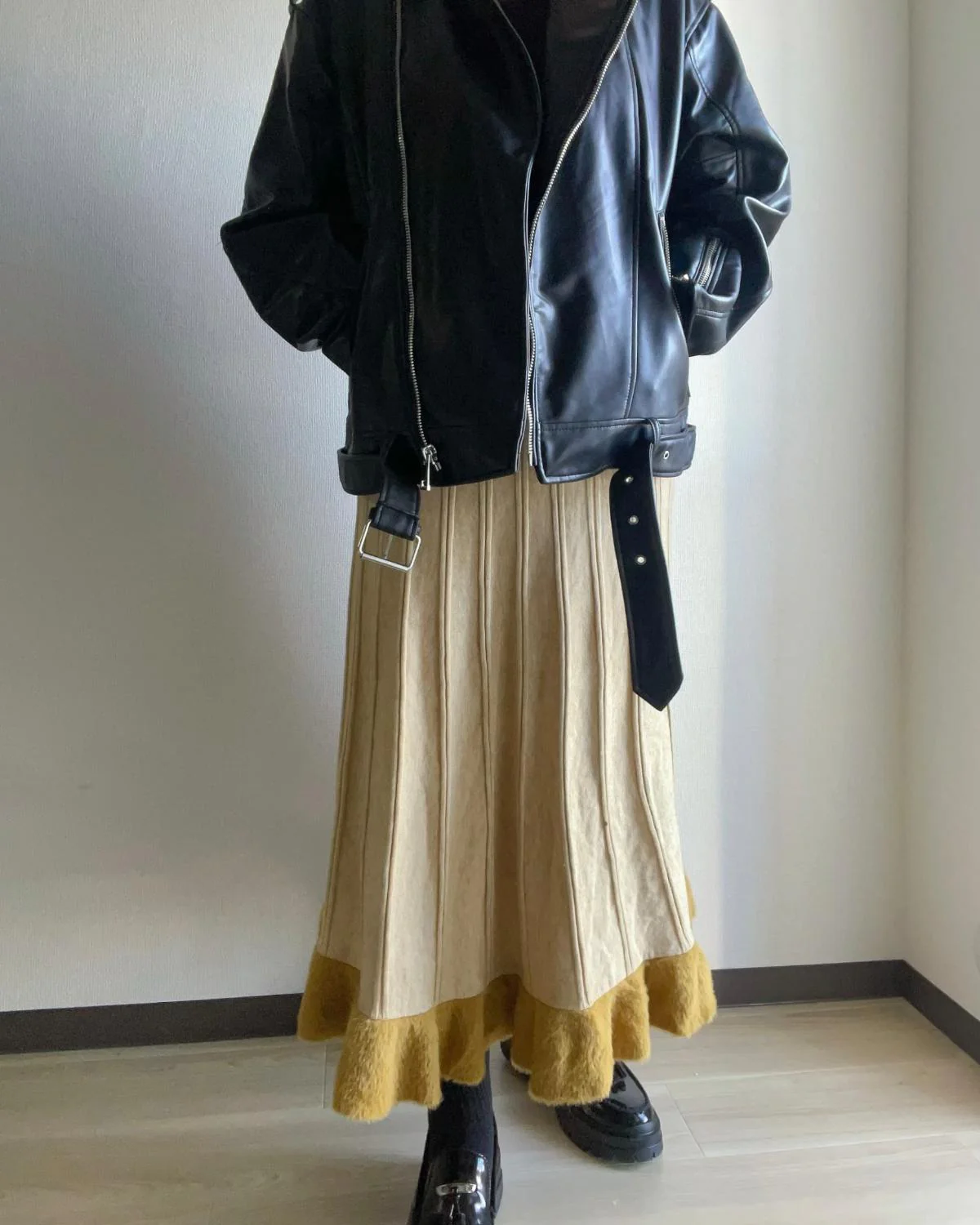 バイカラープリーツフリルスカート - Image 3