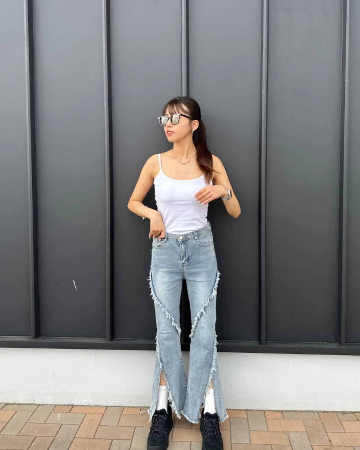 スリットフリンジデニムパンツ - Image 6