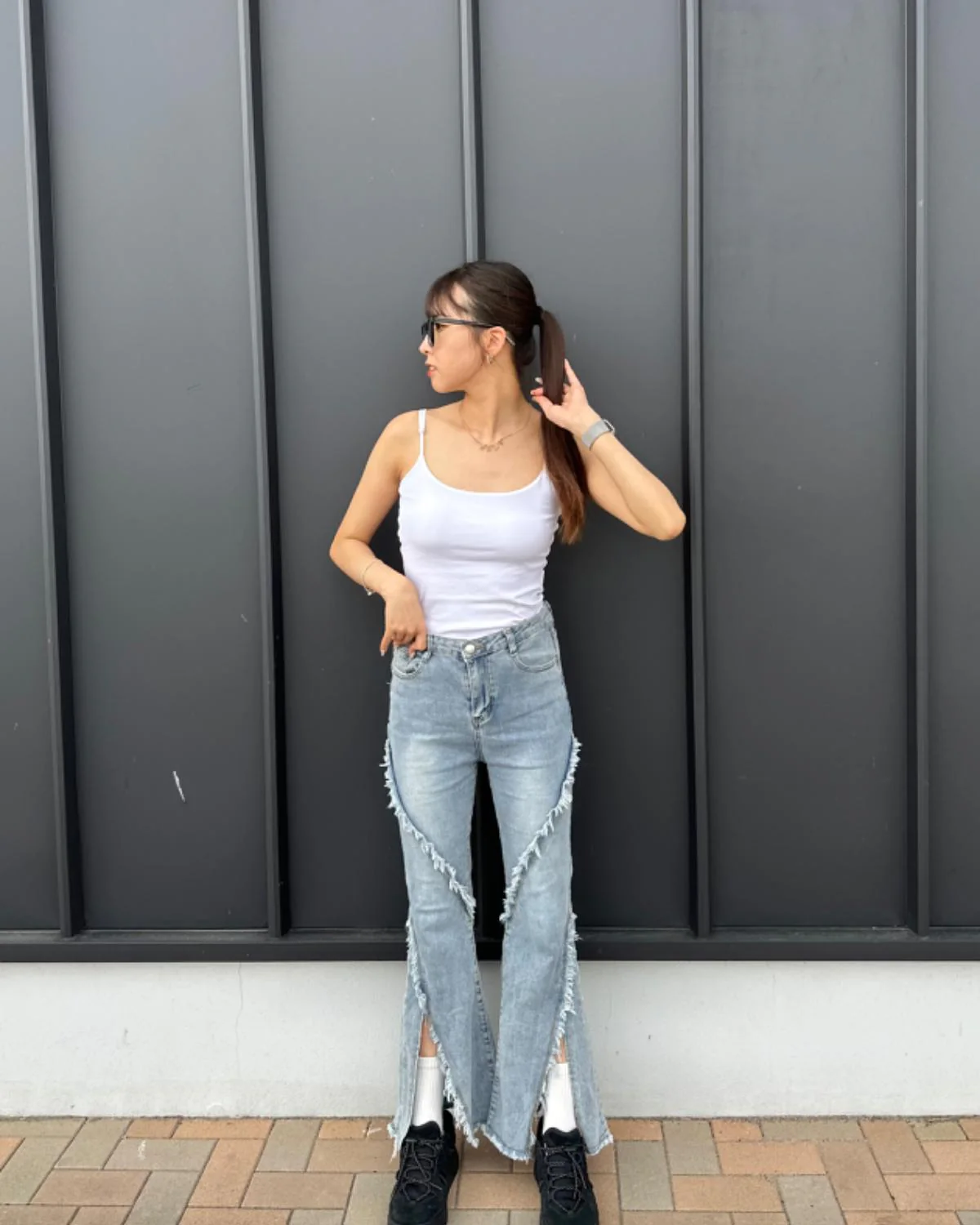 スリットフリンジデニムパンツ - Image 7