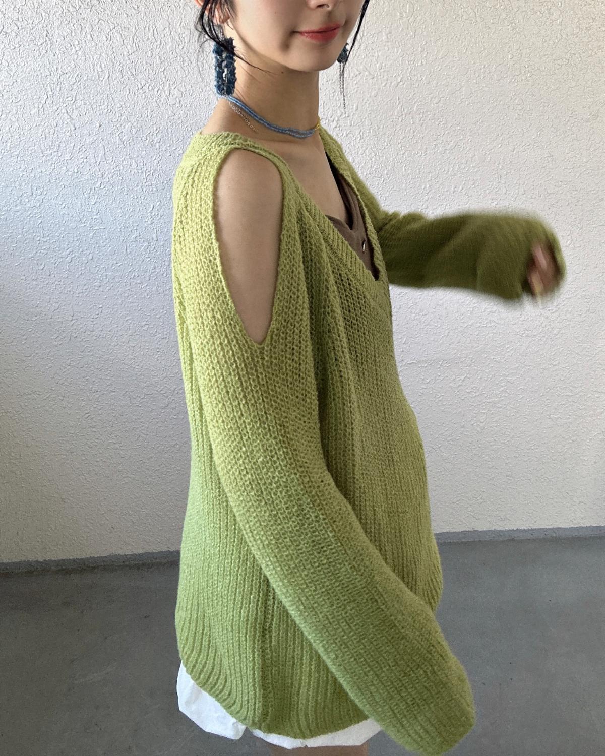 ショルダーオープンニット - Image 4