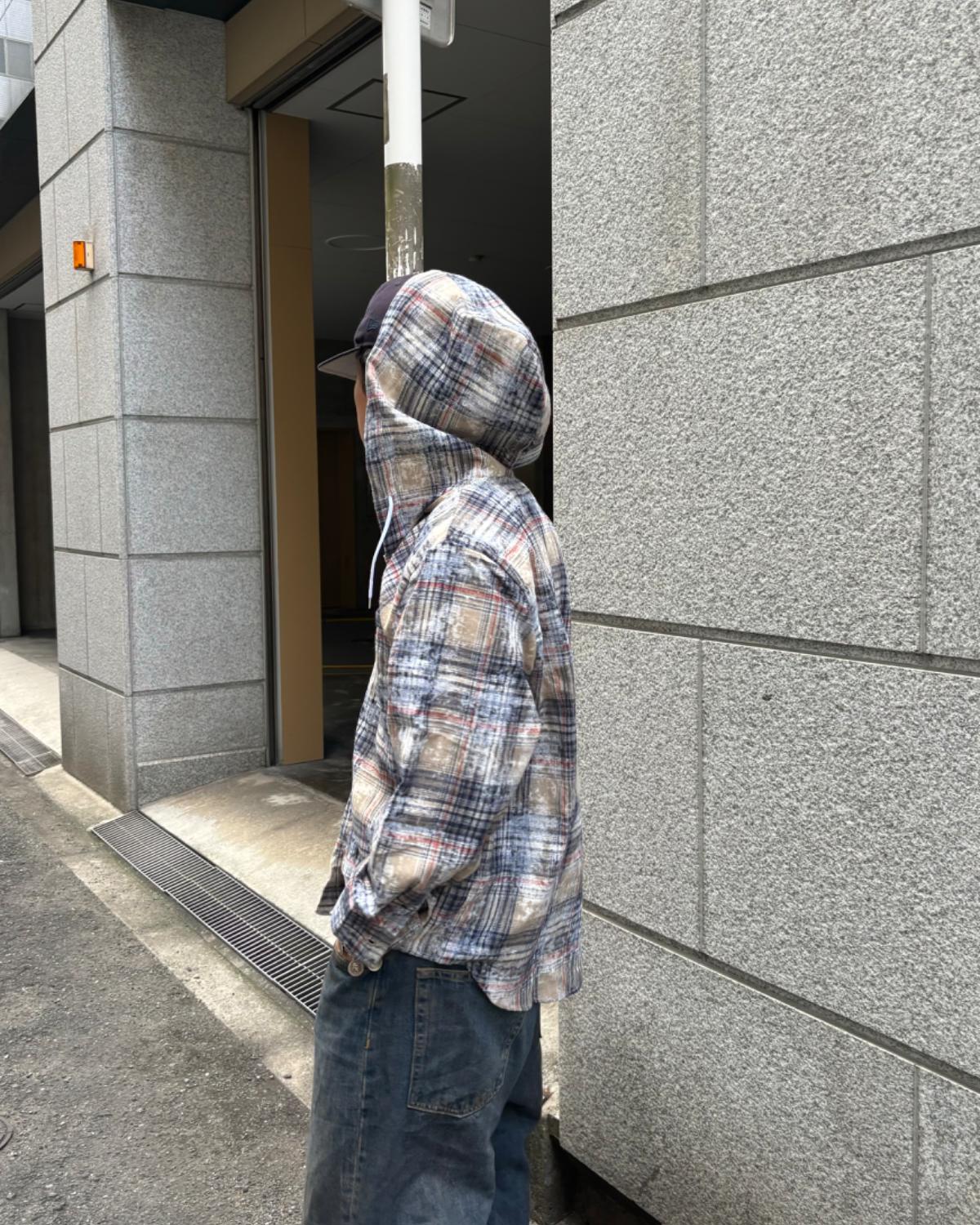 フードツキチェックシャツ - Image 8