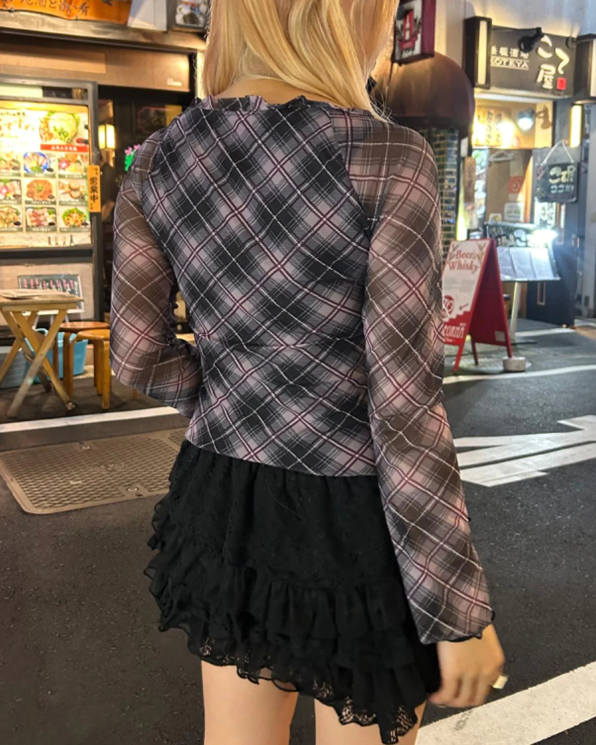 チェックフリルロンT - Image 5