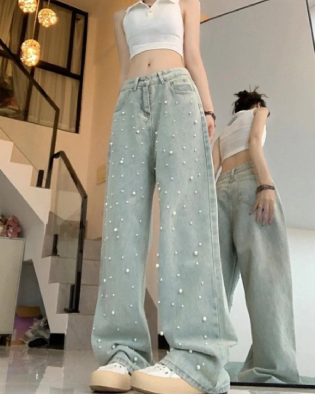 パールデニムパンツ - Image 2