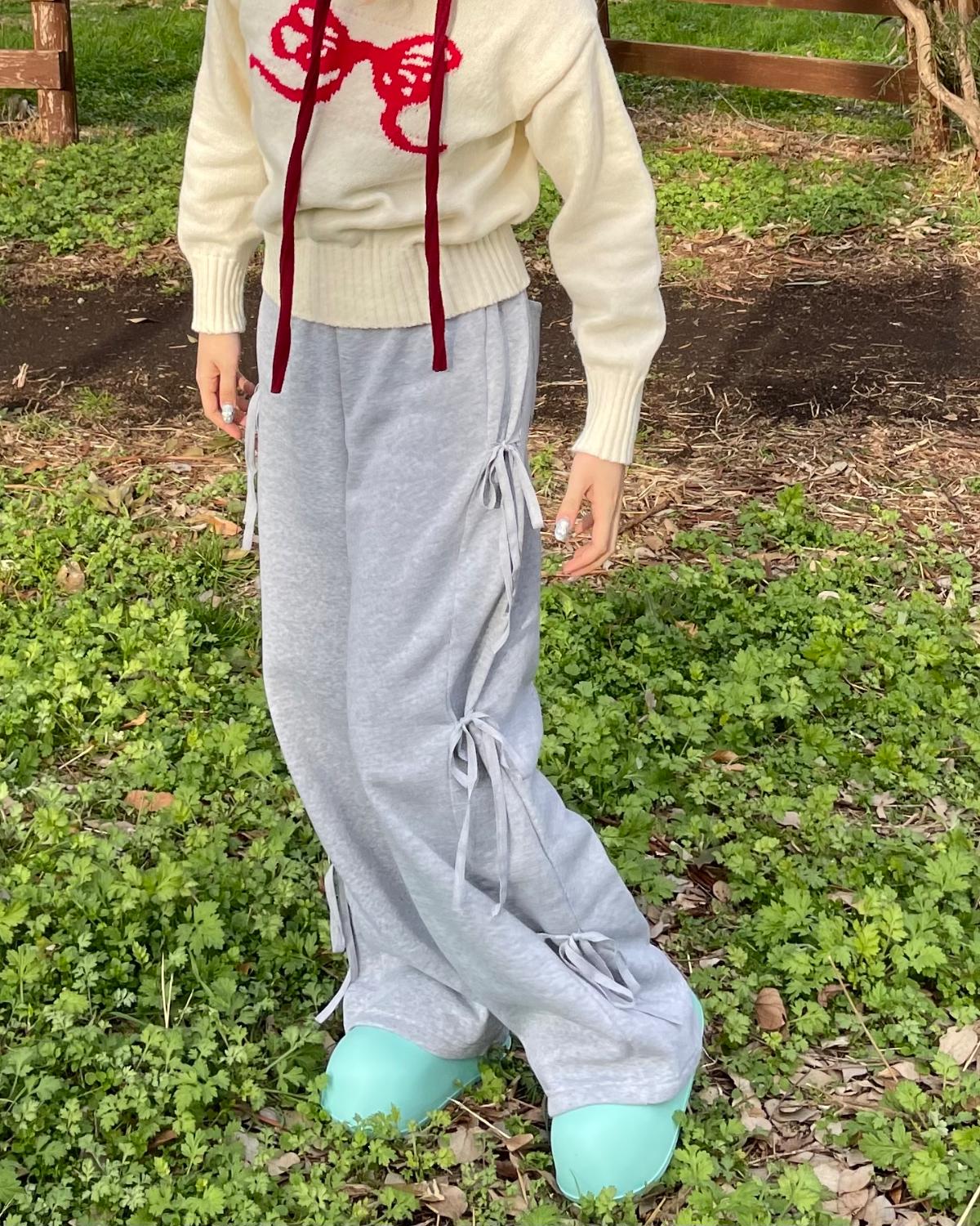 サイドリボンスウェットパンツ - Image 3