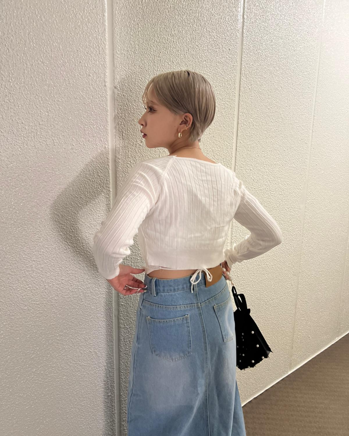 バックリボンリブニット - Image 10