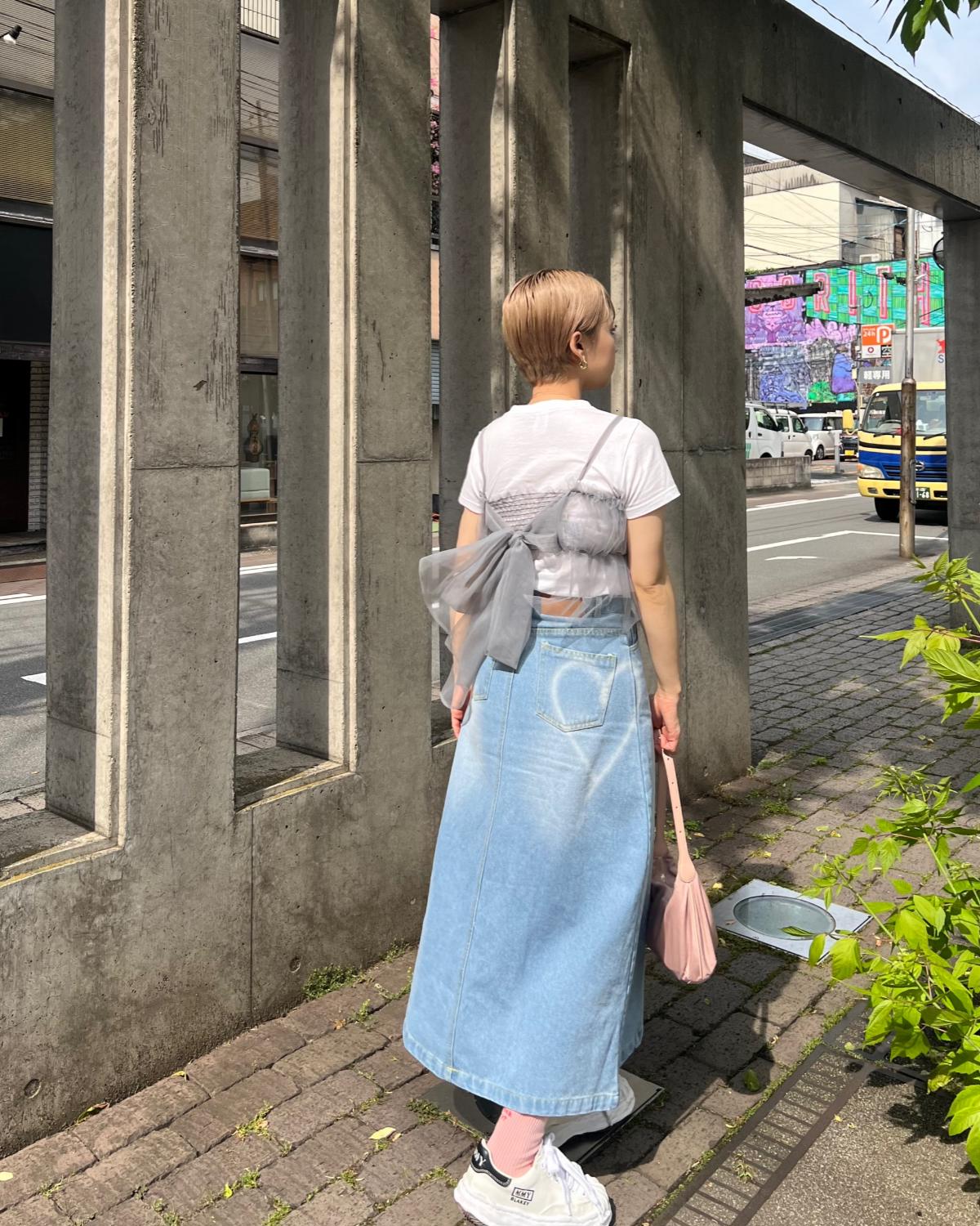 ハートペイントデニムスカート - Image 2