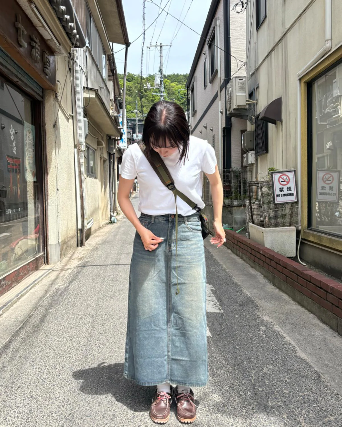 バックスリットデニムスカート - Image 5