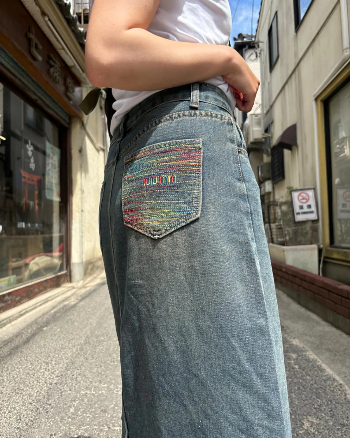 バックスリットデニムスカート - Image 6