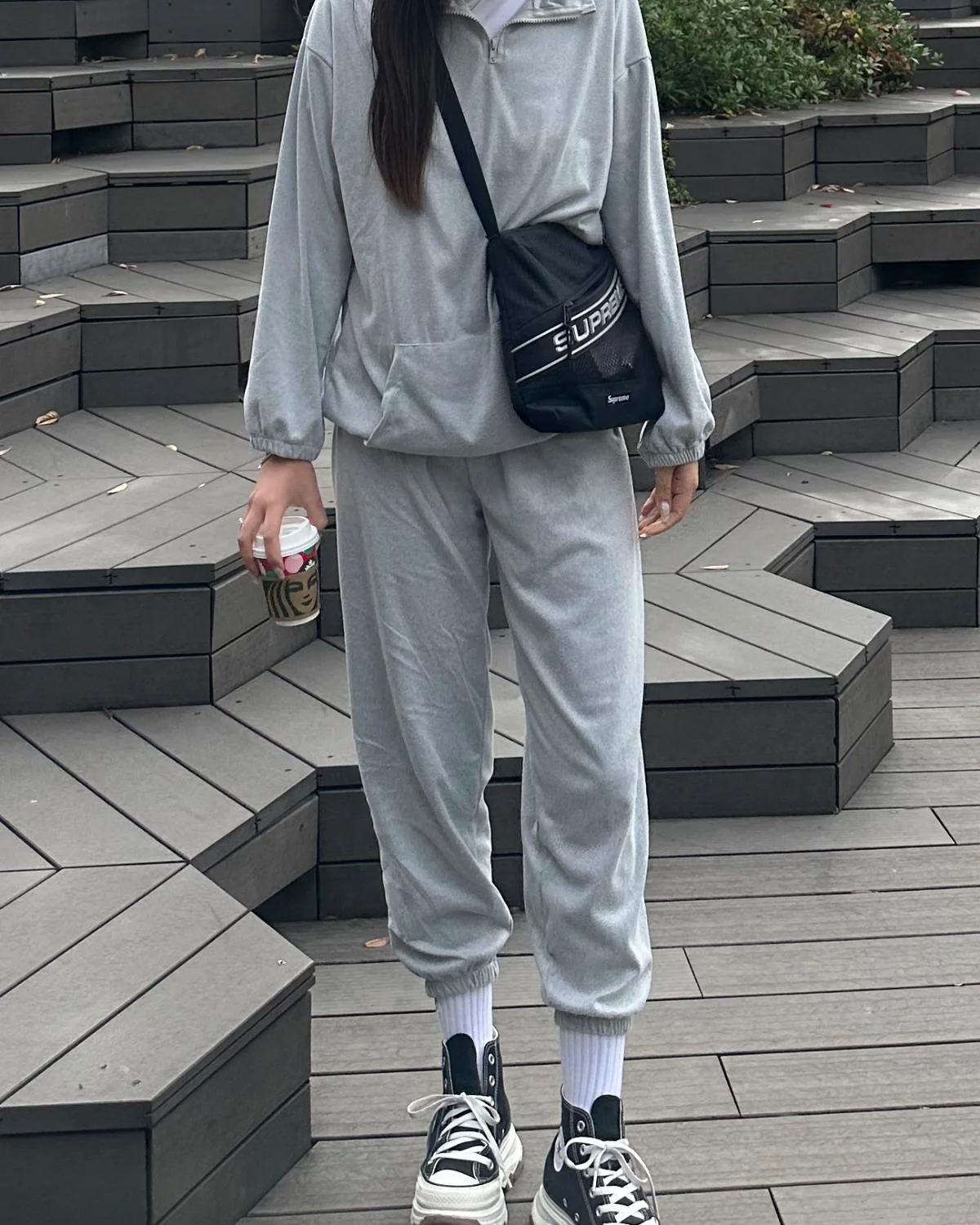 ハーフジップスウェットセットアップ - Image 2