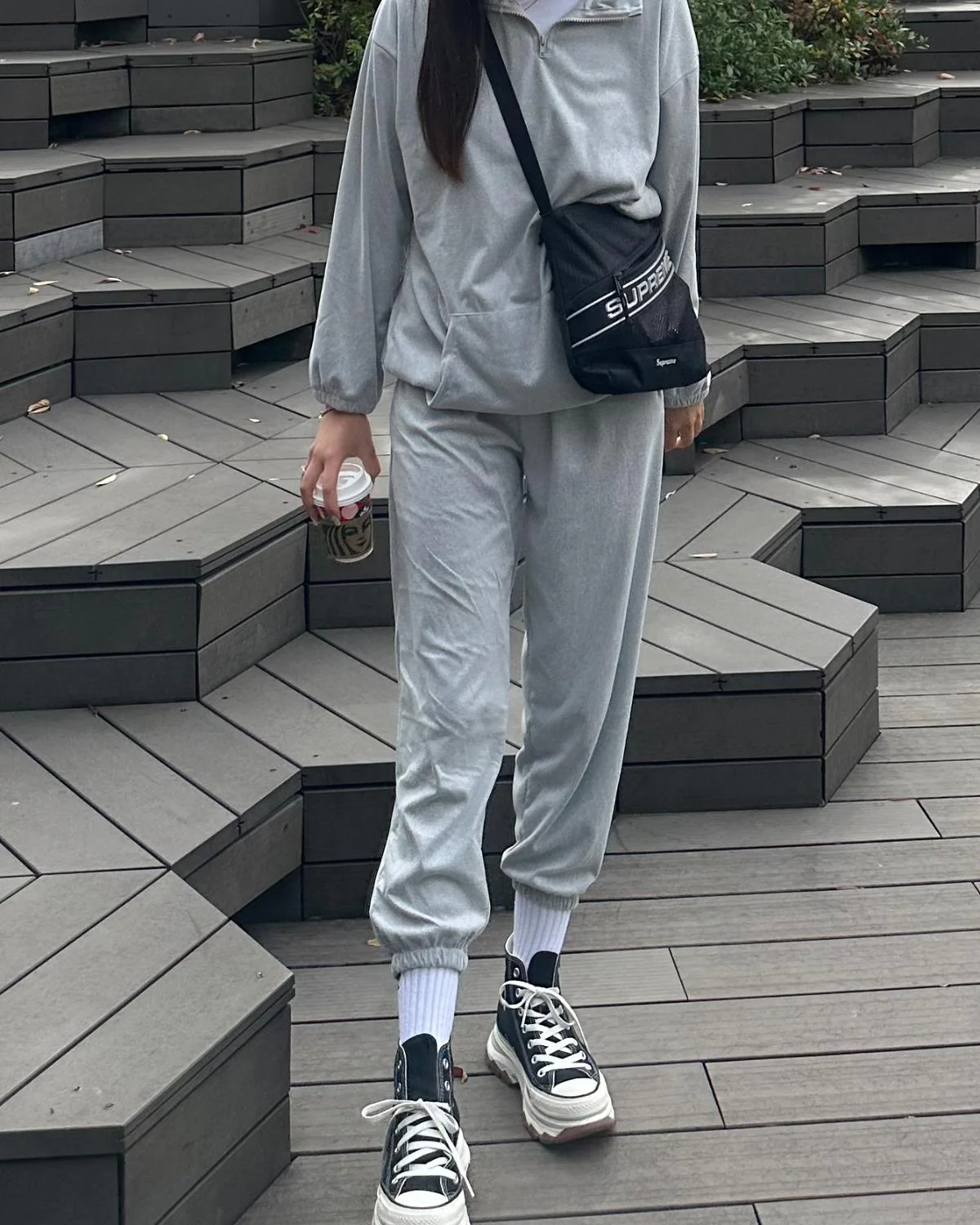 ハーフジップスウェットセットアップ - Image 5