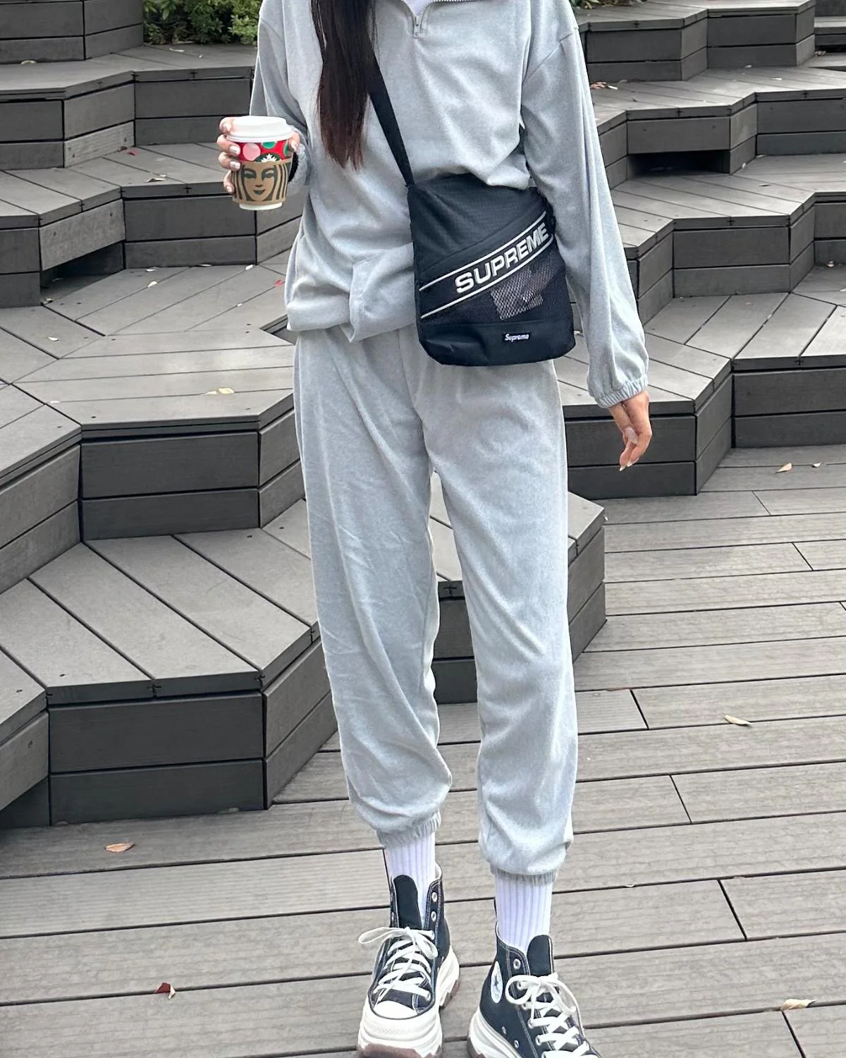 ハーフジップスウェットセットアップ - Image 6