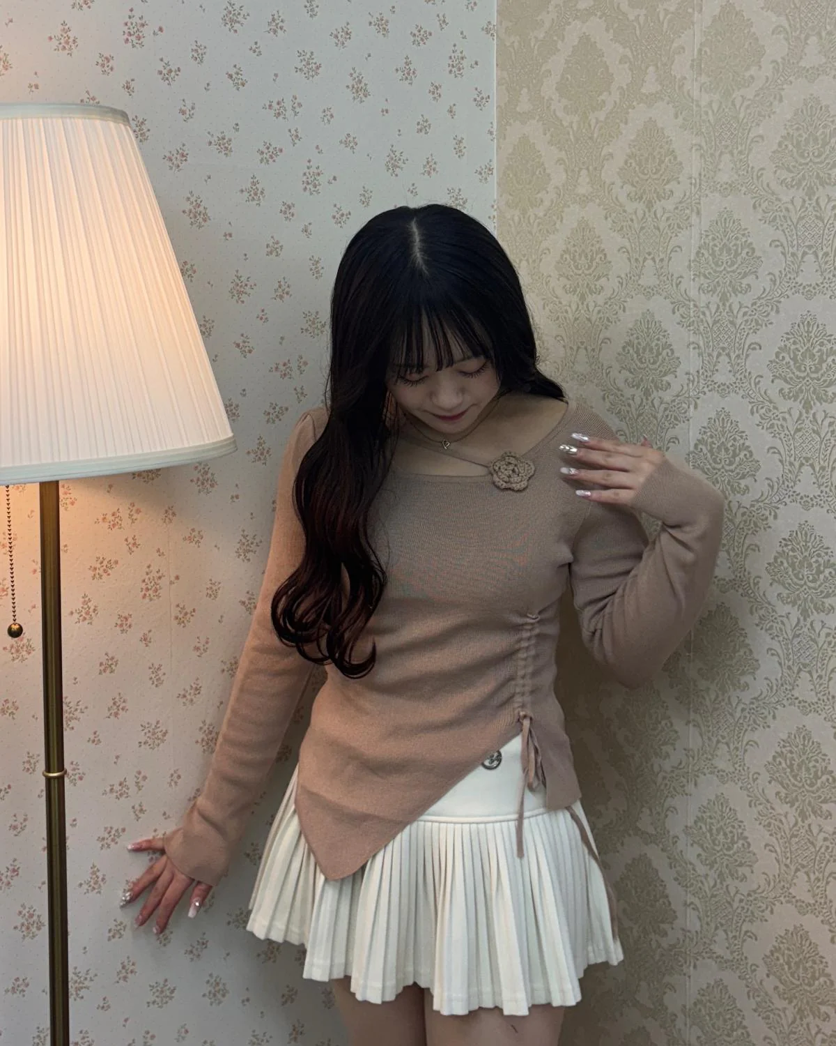切り替えプリーツミニスカート - Image 4