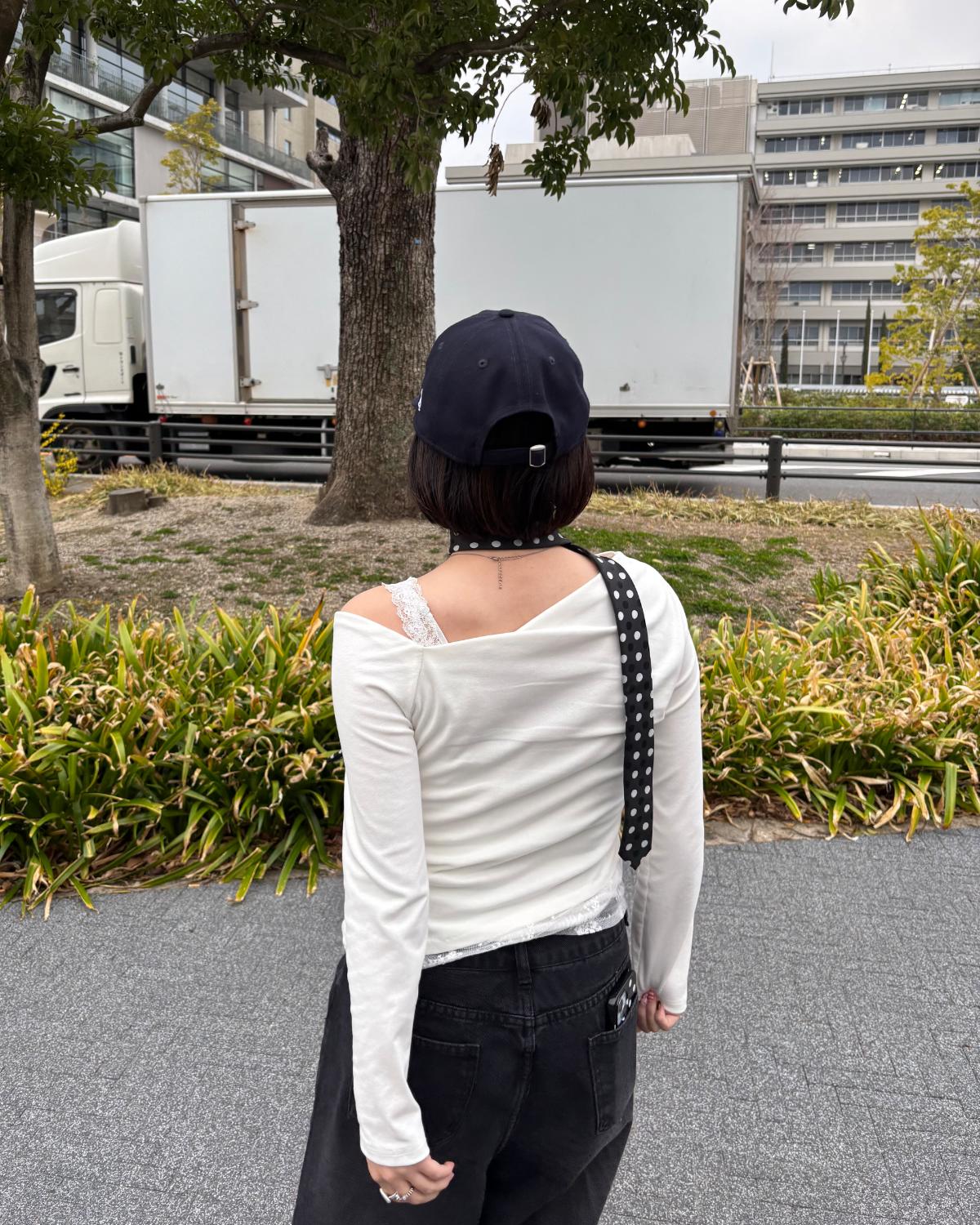レースレイヤードワンショルロンT - Image 7