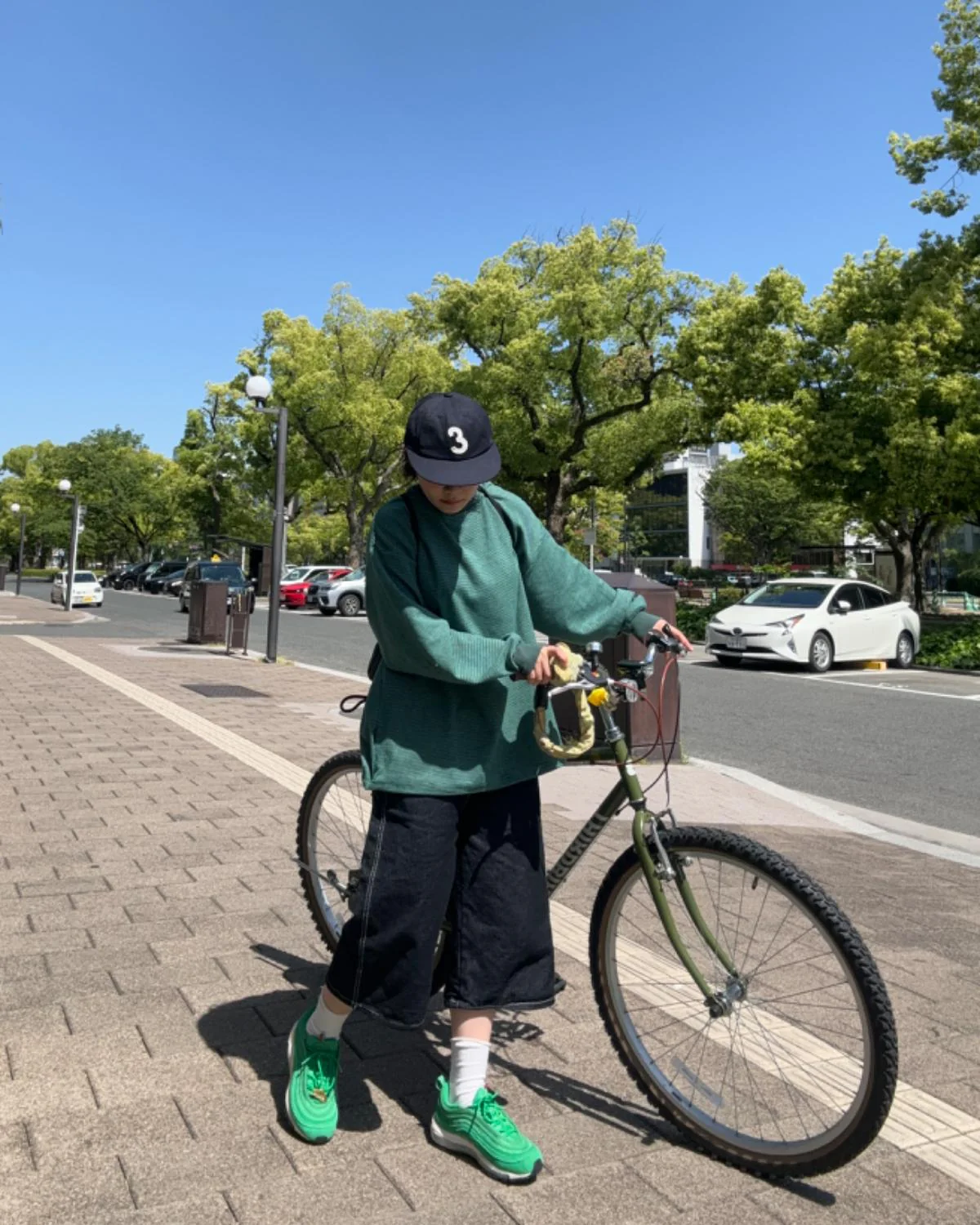 ワンポイントワイドデニムハーフパンツ - Image 4