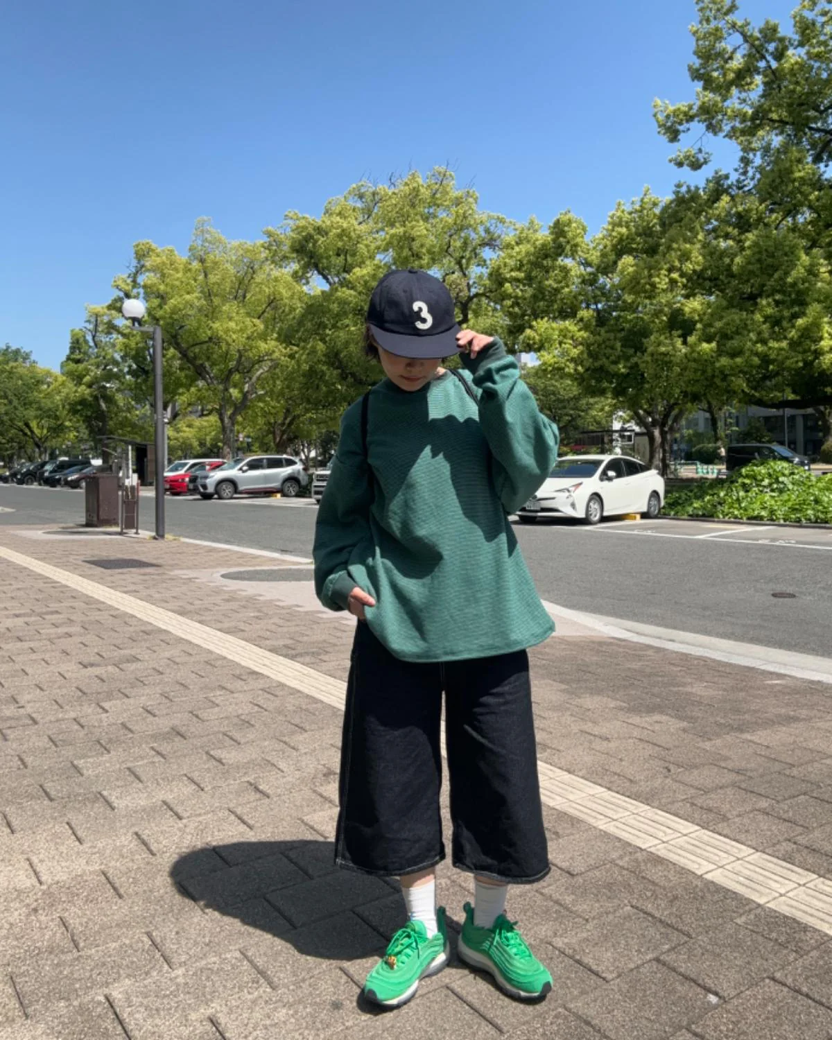 ワンポイントワイドデニムハーフパンツ - Image 5