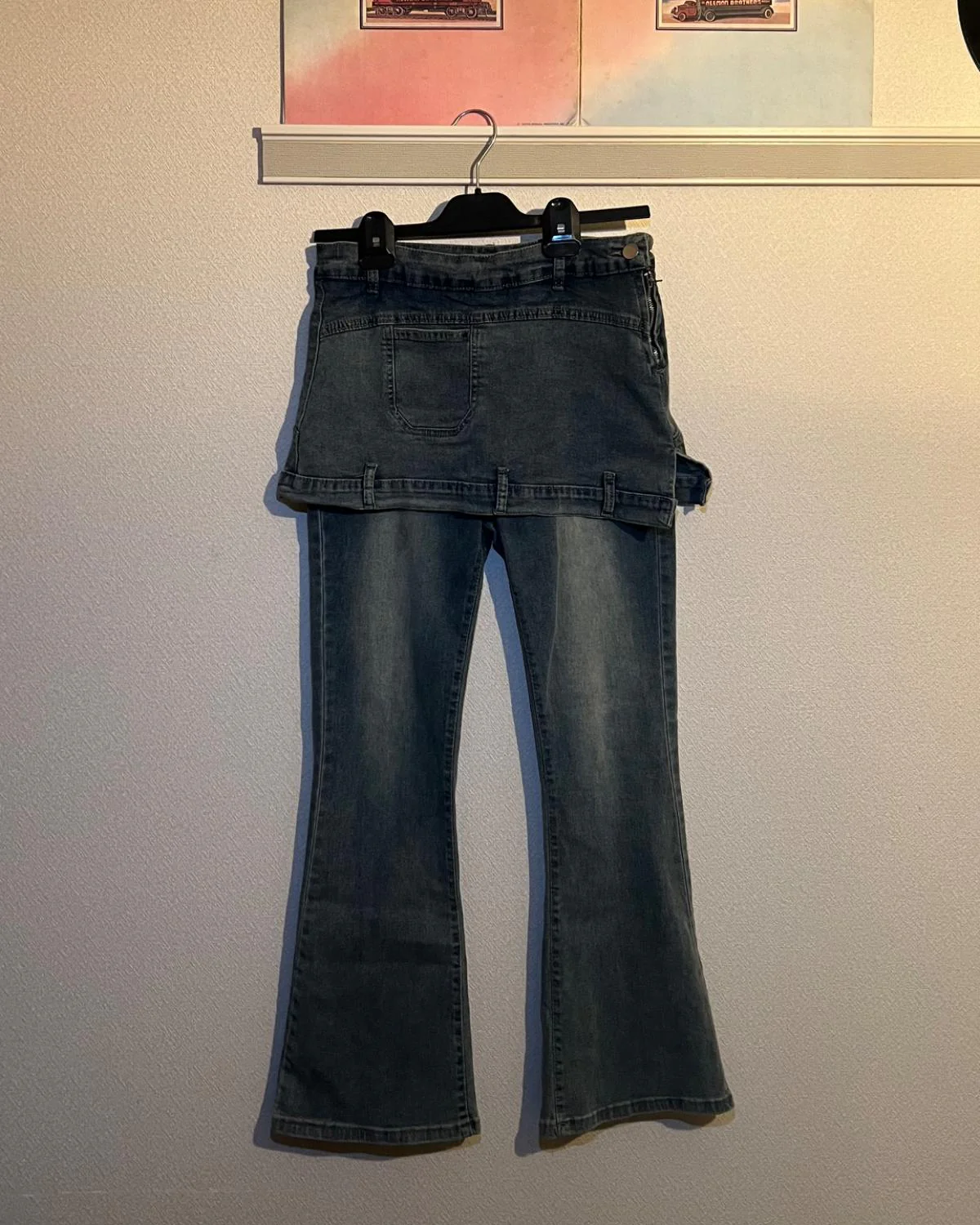 レイヤードデザインデニムパンツ - Image 4