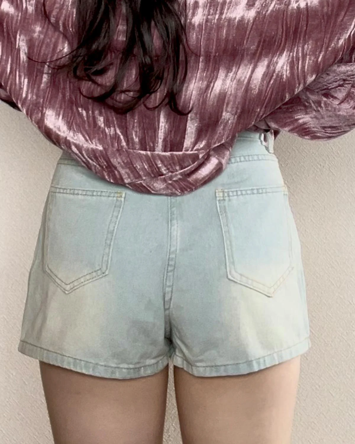 サイドリボンラップ風ショートパンツ - Image 3