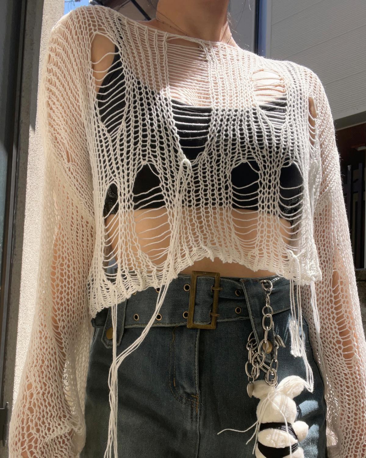 ダメージショートニット - Image 3