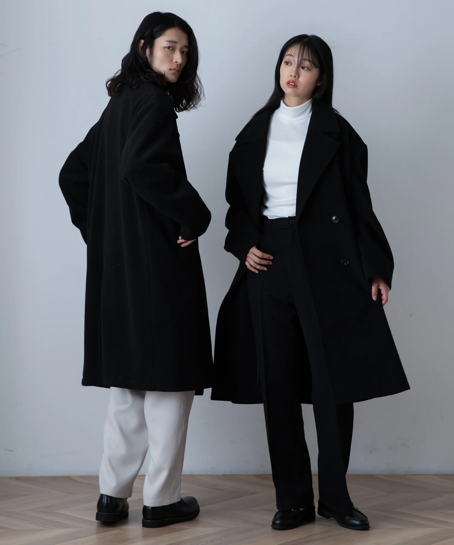 ニットメルトンダブルチェスターコート - Image 10