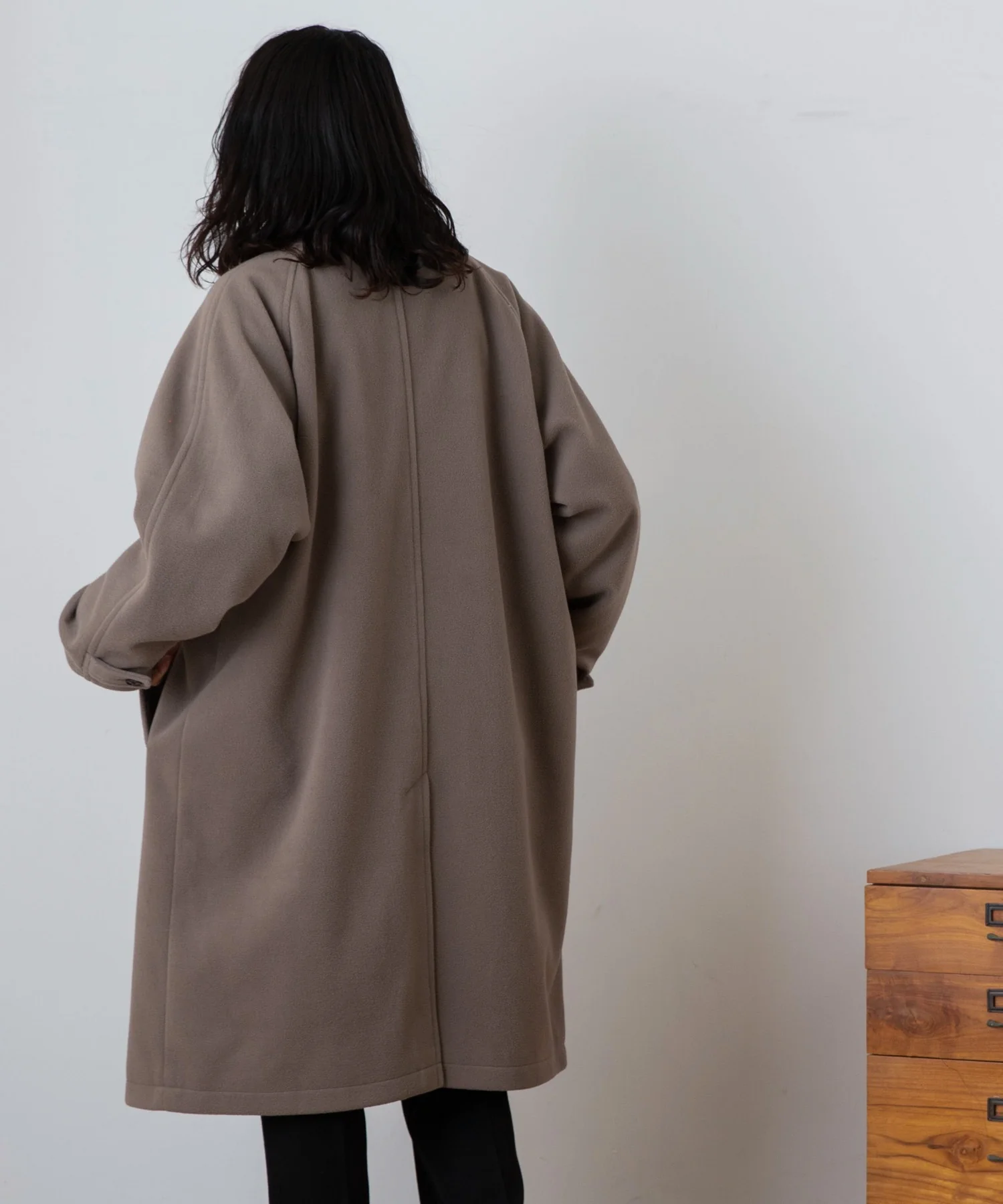 ニットメルトンステンカラーコート - Image 11