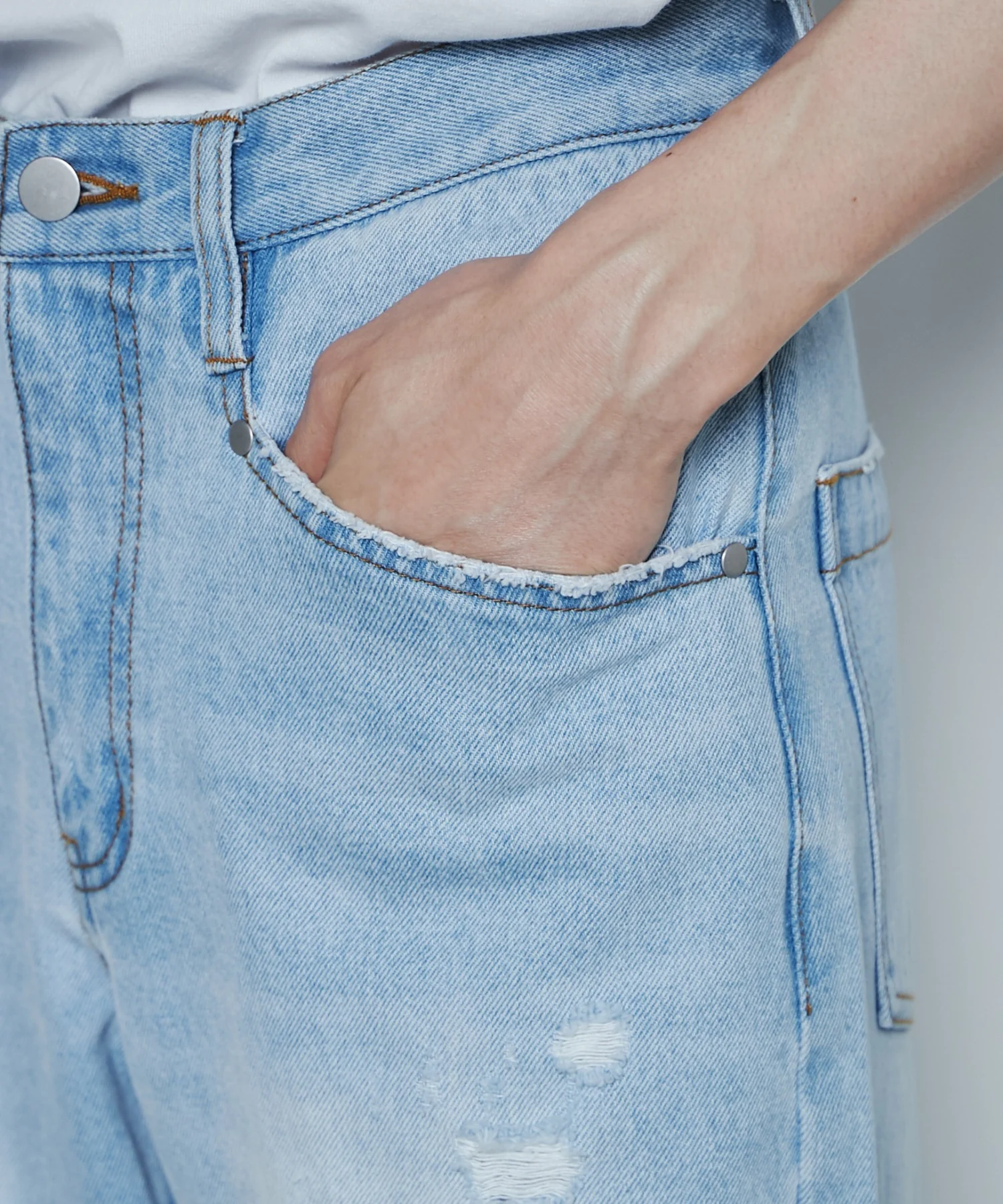 ダメージデニムワイドパンツ - Image 11