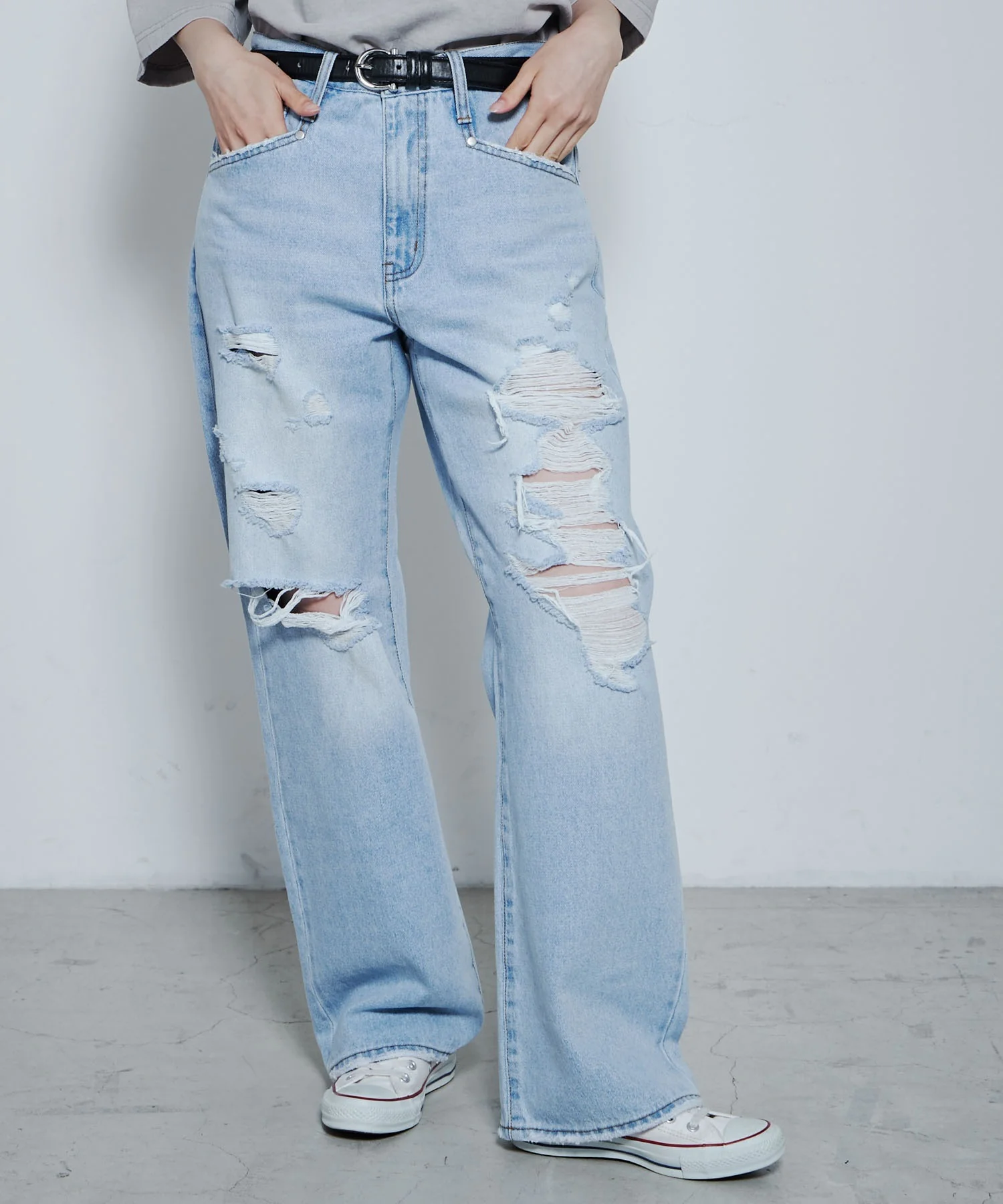 ダメージデニムワイドパンツ - Image 19