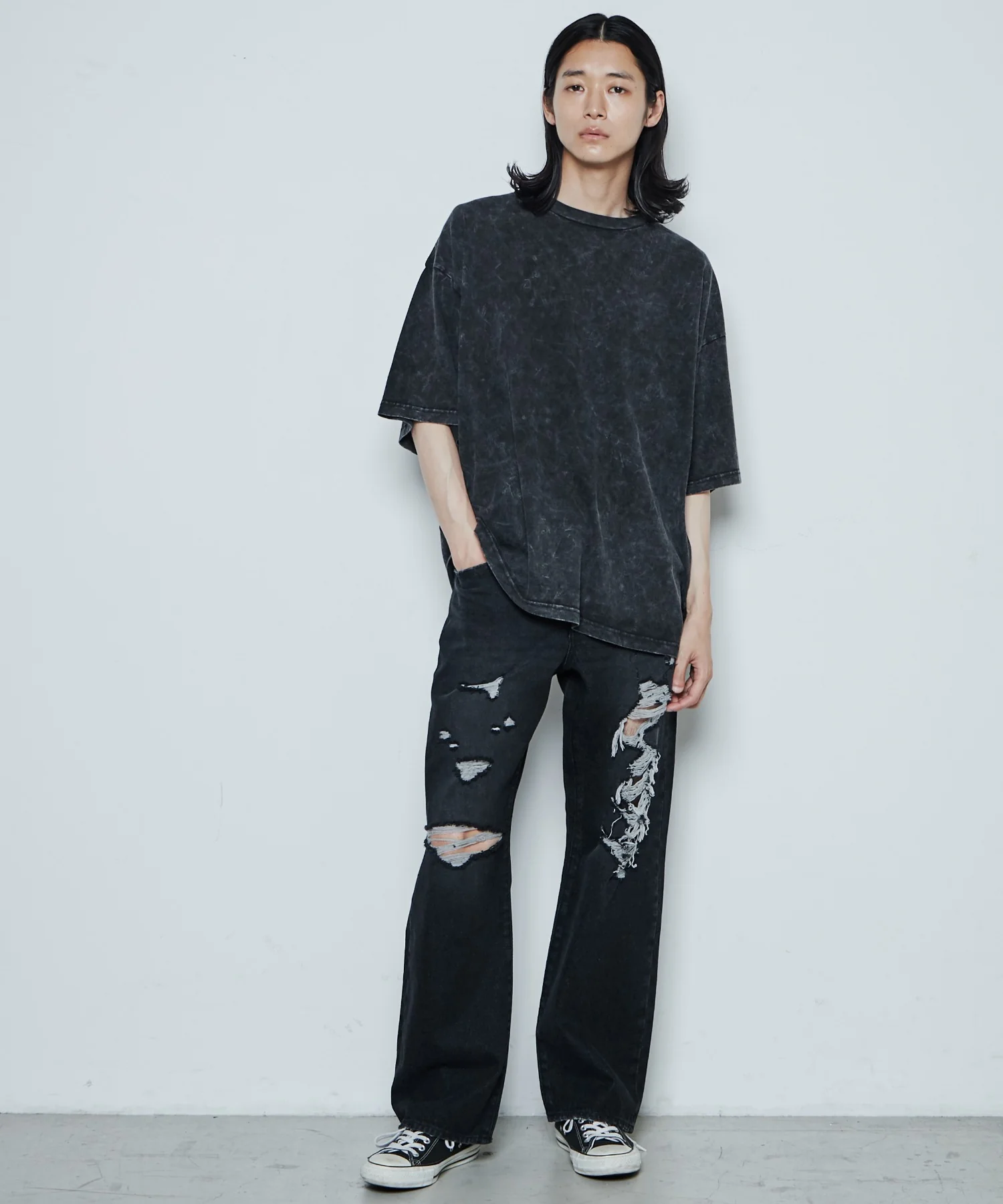 ダメージデニムワイドパンツ - Image 23