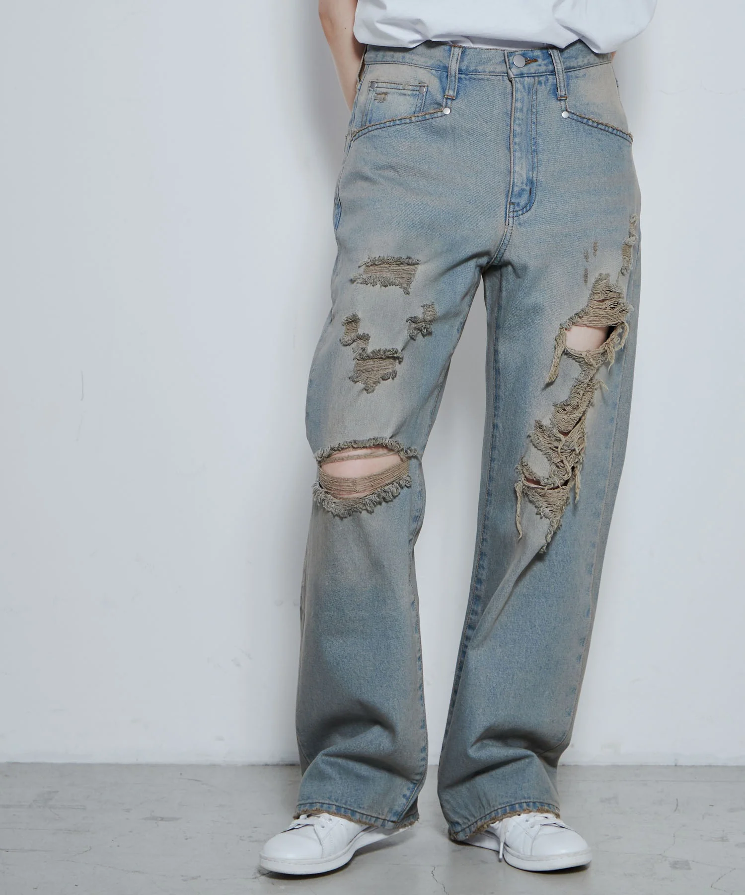 ダメージデニムワイドパンツ - Image 31